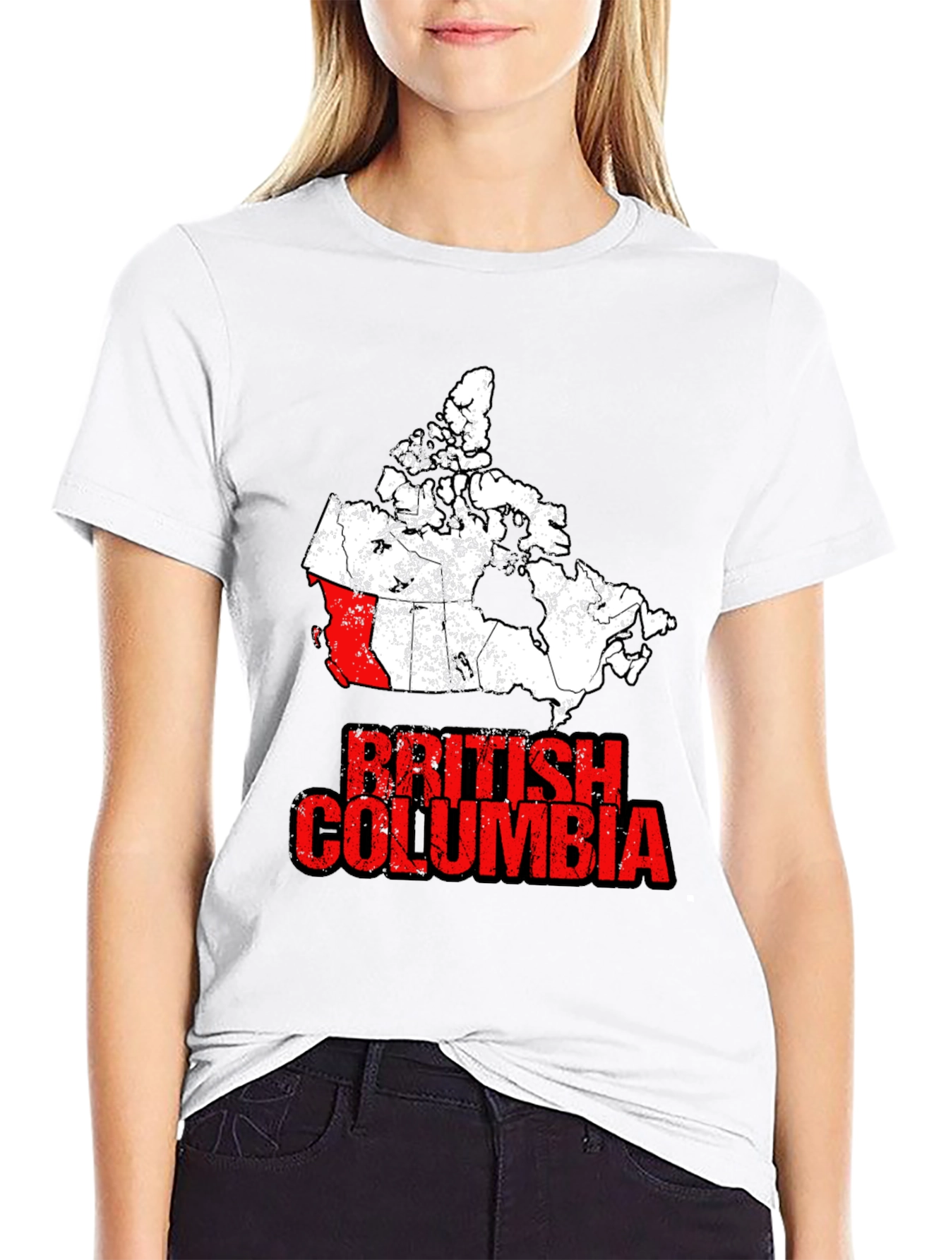 British Columbia Canada Map T-Shirt