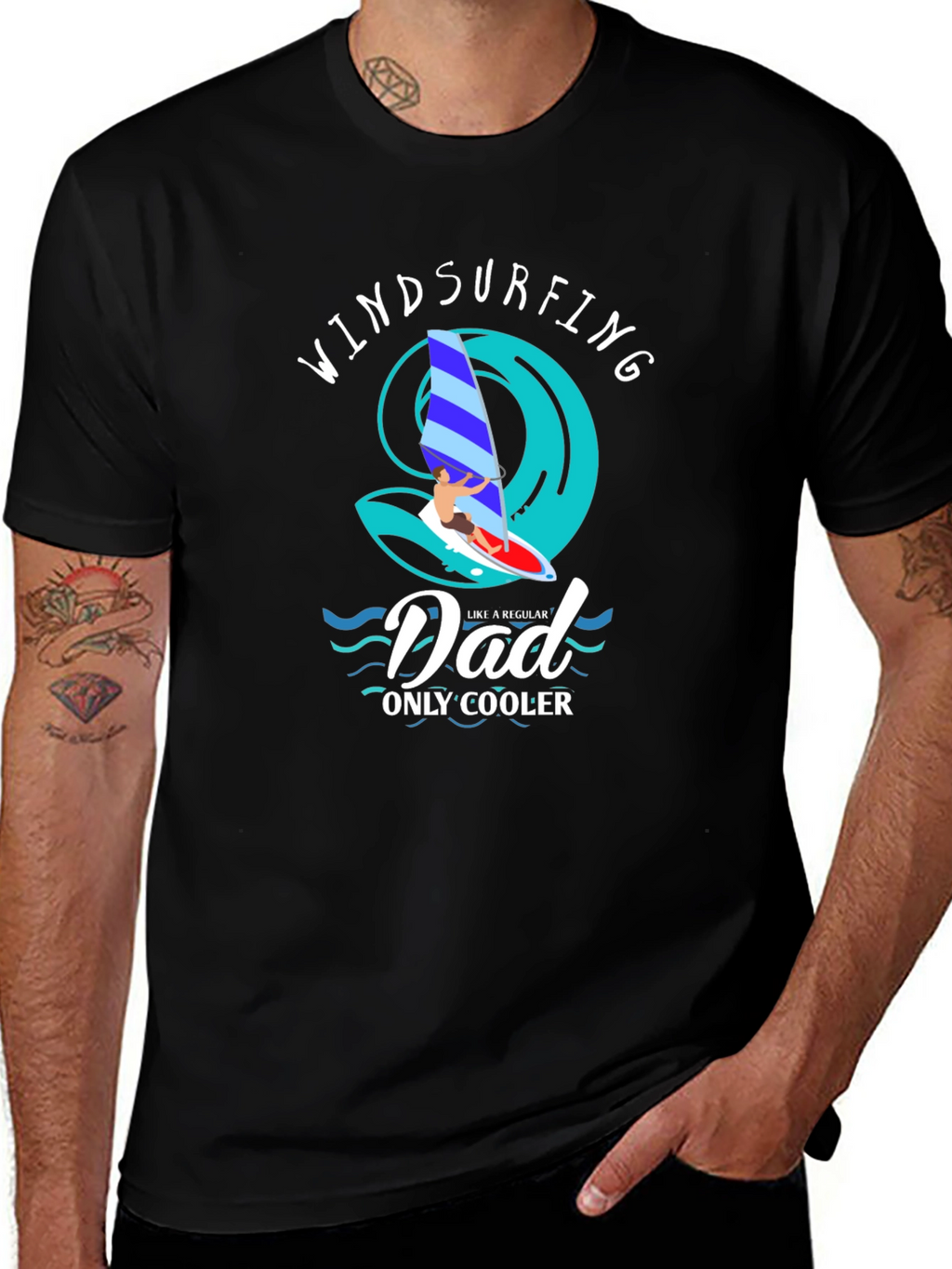 Windsurfing Dad T-Shirt - Cool Dad Tee