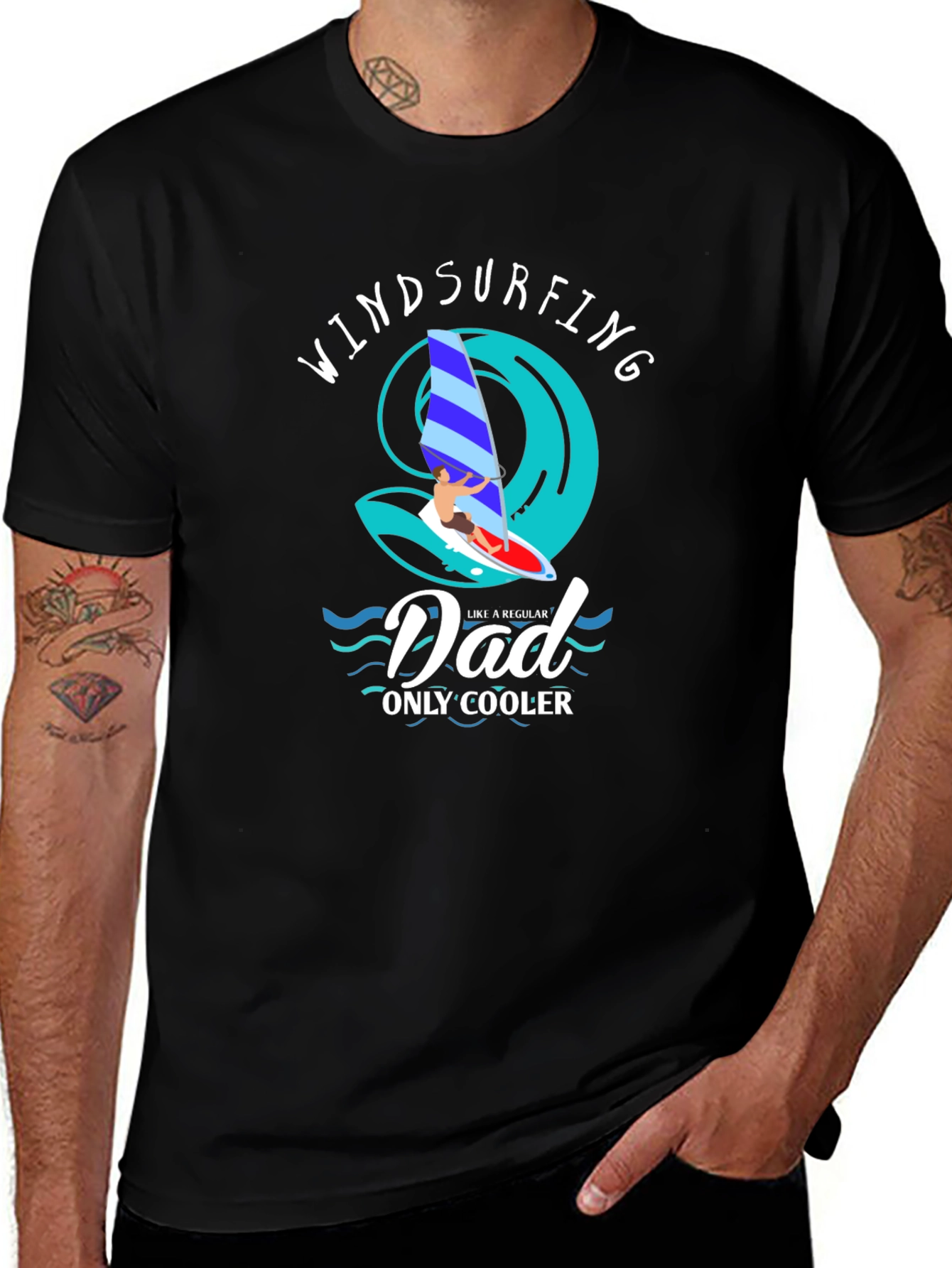 Windsurfing Dad T-Shirt - Cool Dad Tee
