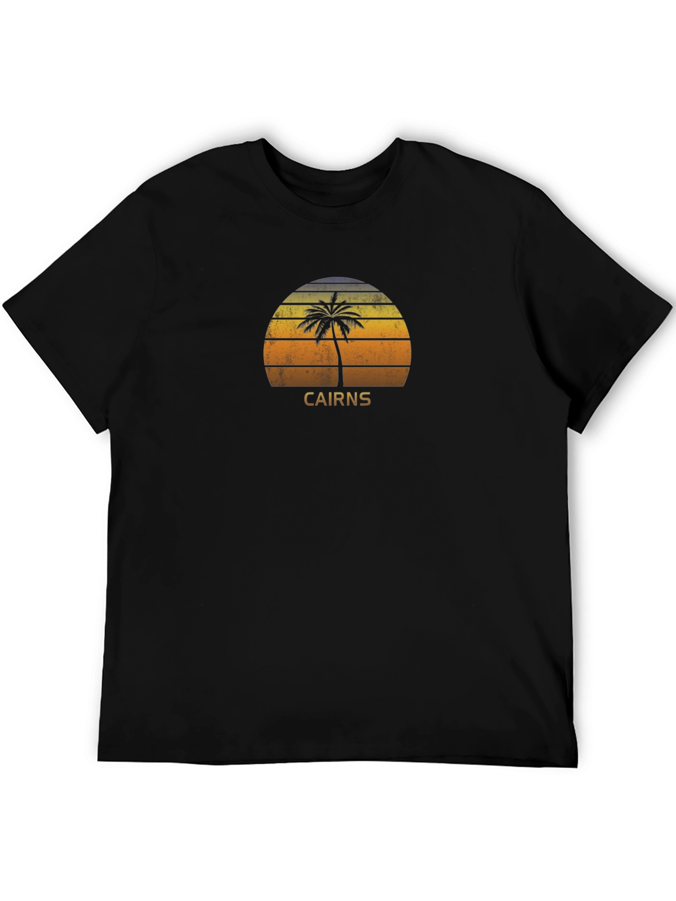 Cairns Palm Tree Graphic Tee - Tropical Sunset T-Shirt