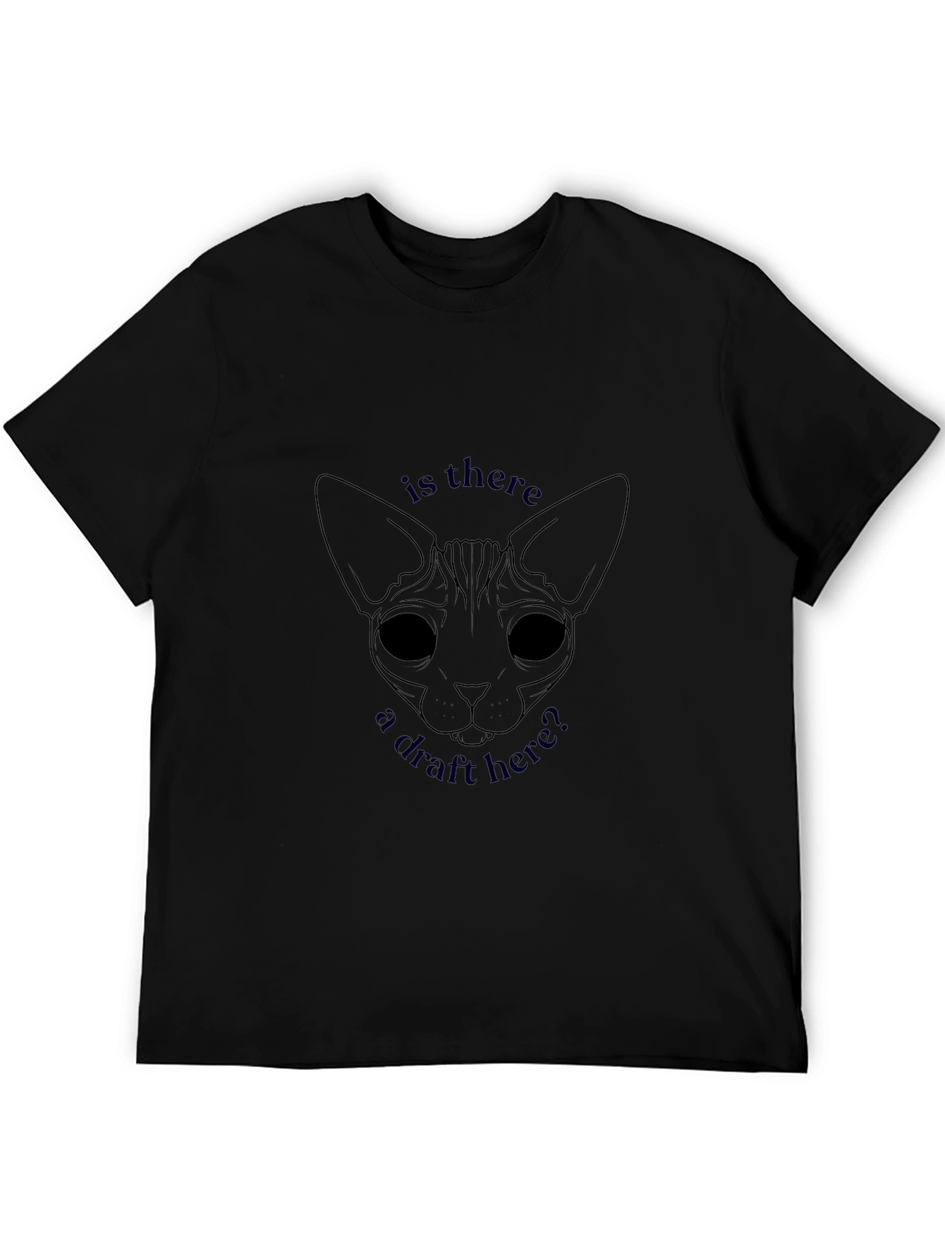 Sphynx Cat T-Shirt: Is There A Draft Here? Funny Cat Tee