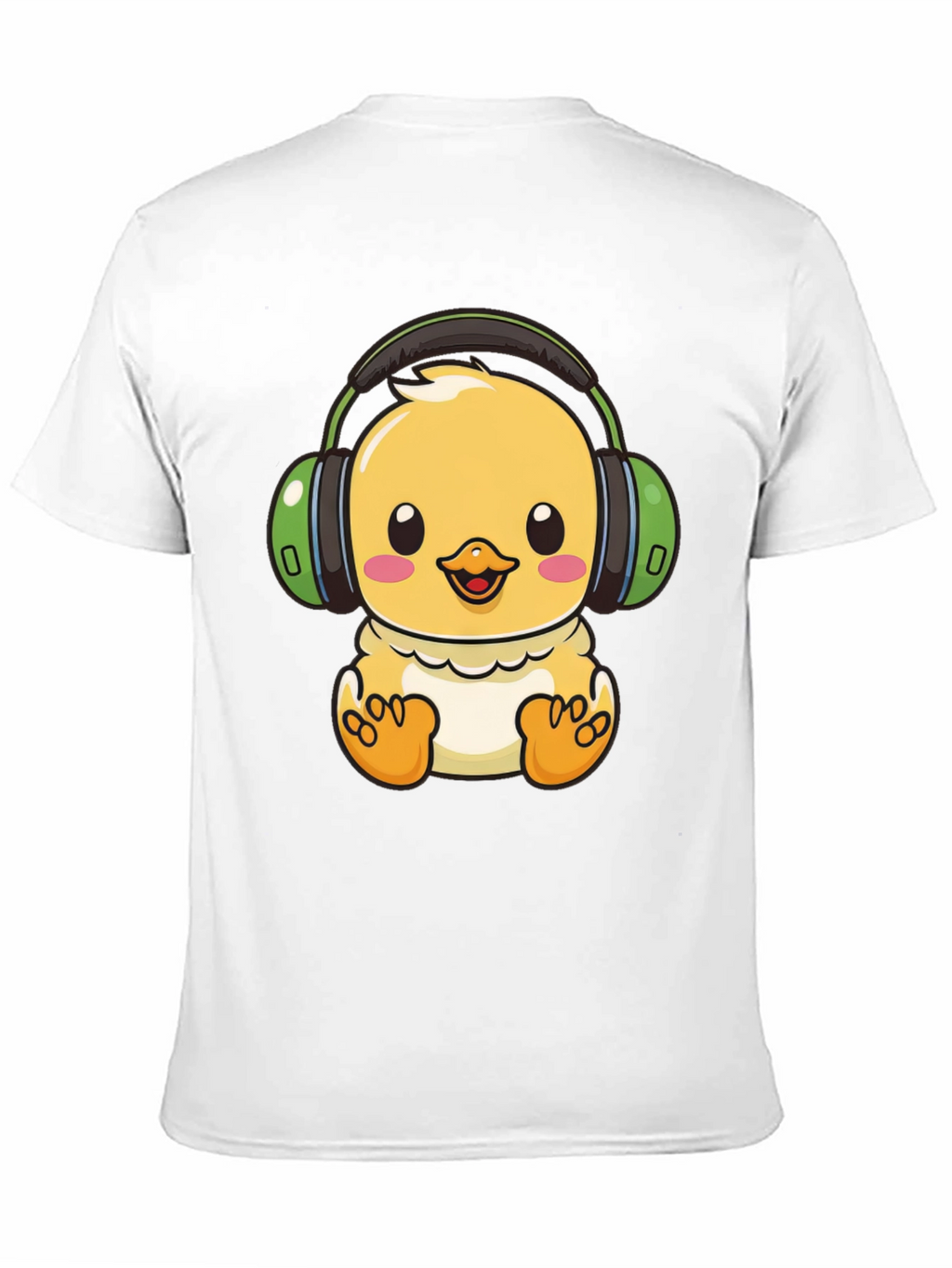 Cute Chick with Headphones Graphic Tee