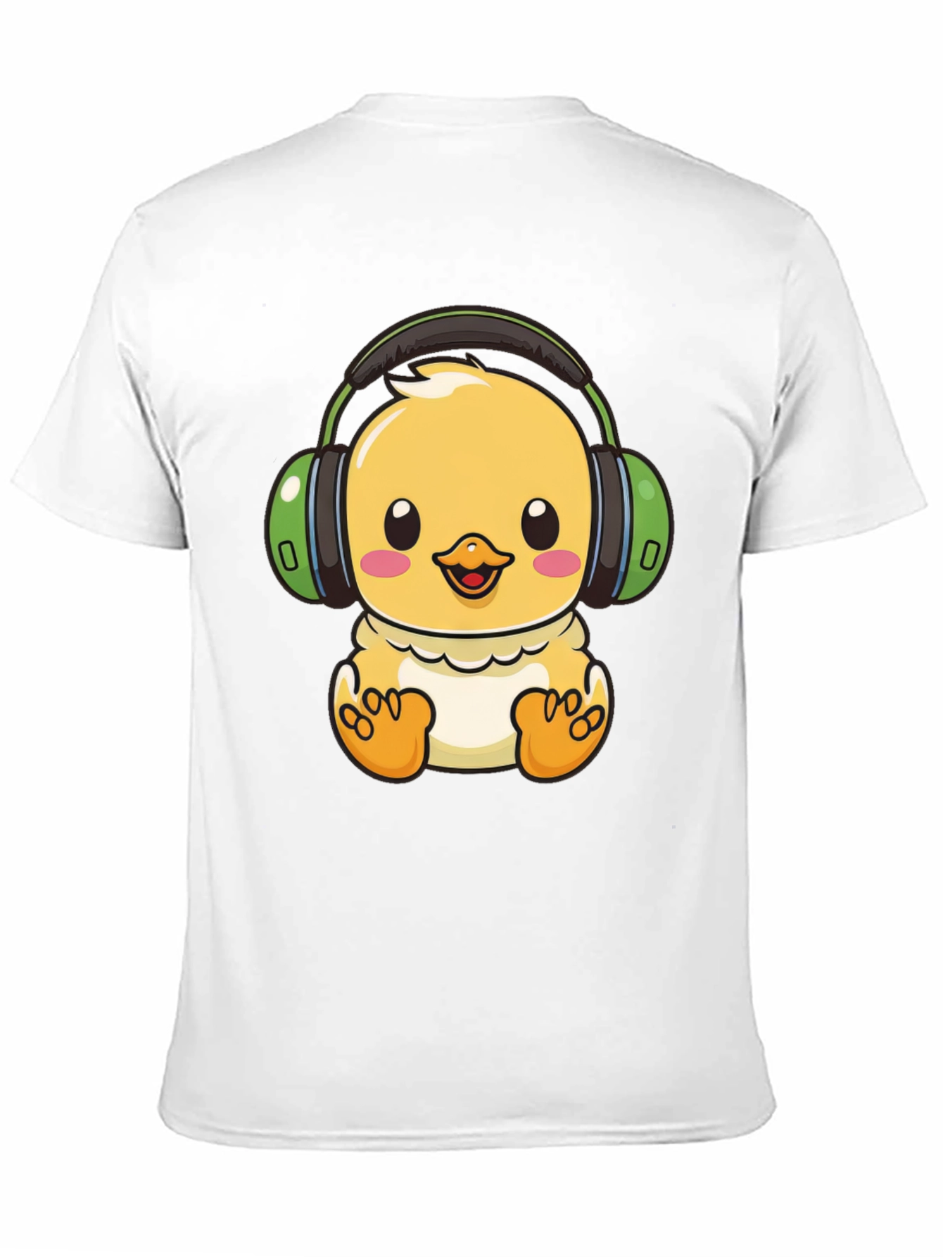 Cute Chick with Headphones Graphic Tee