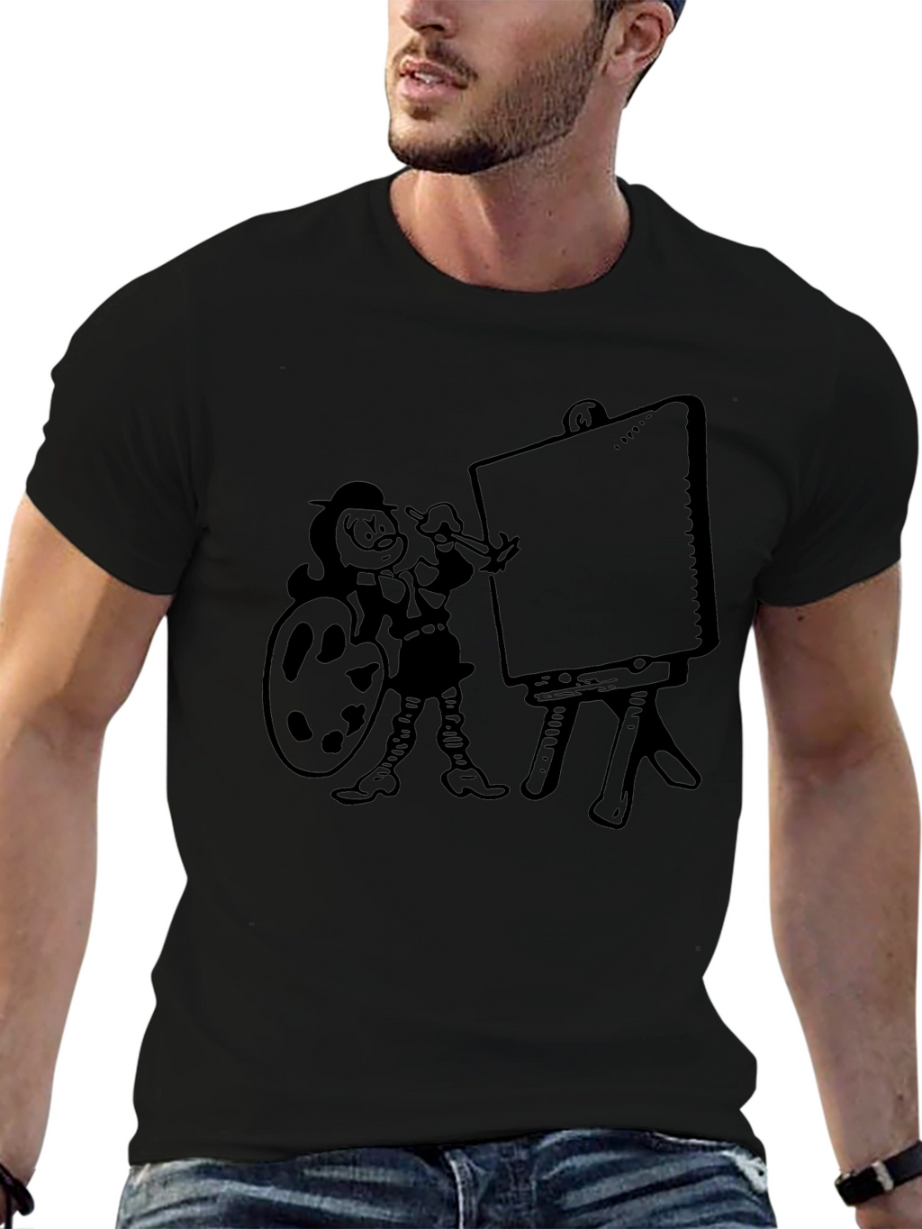 Cartoon Artist Graphic Tee