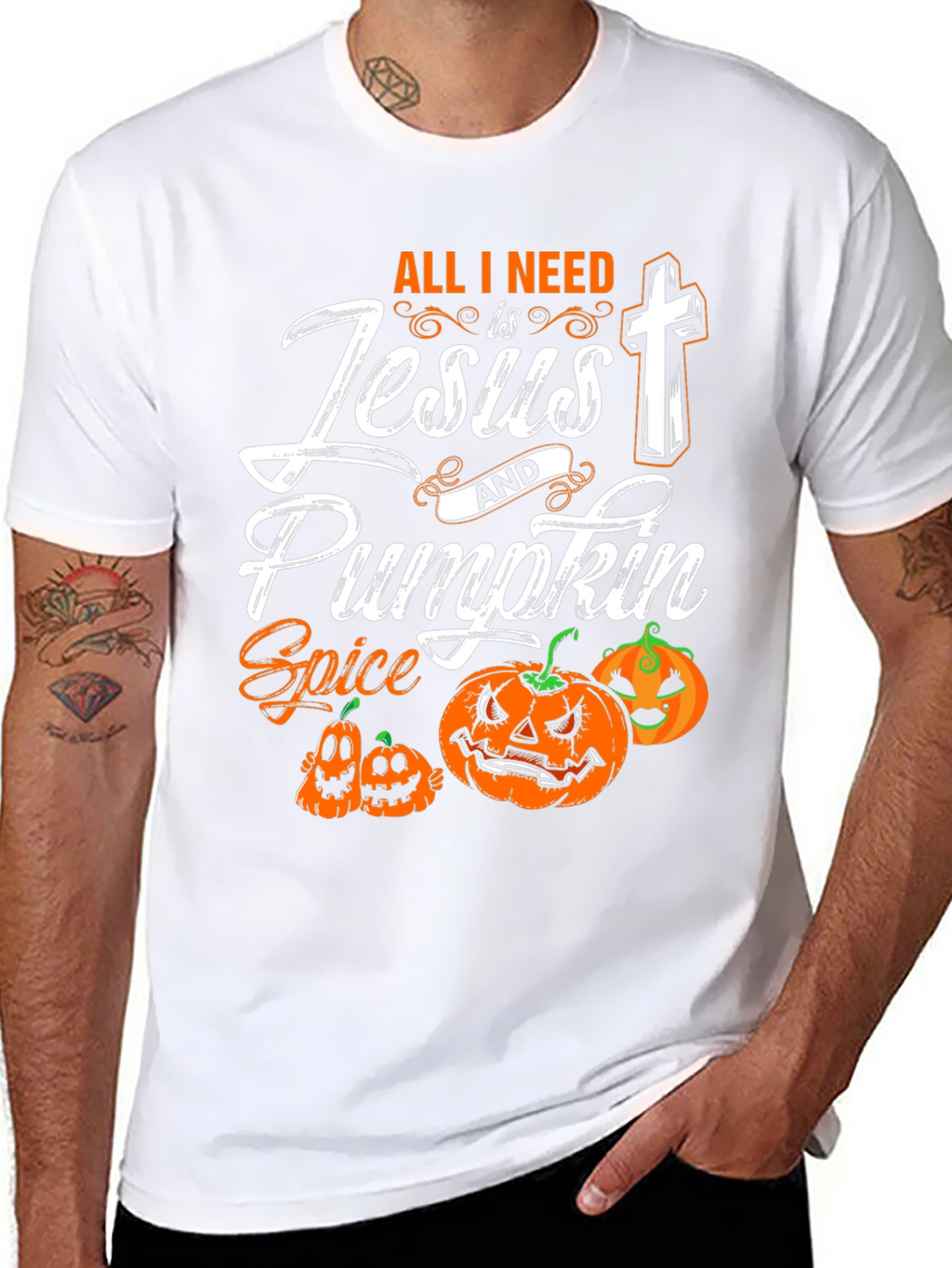 Jesus & Pumpkin Spice Halloween T-Shirt