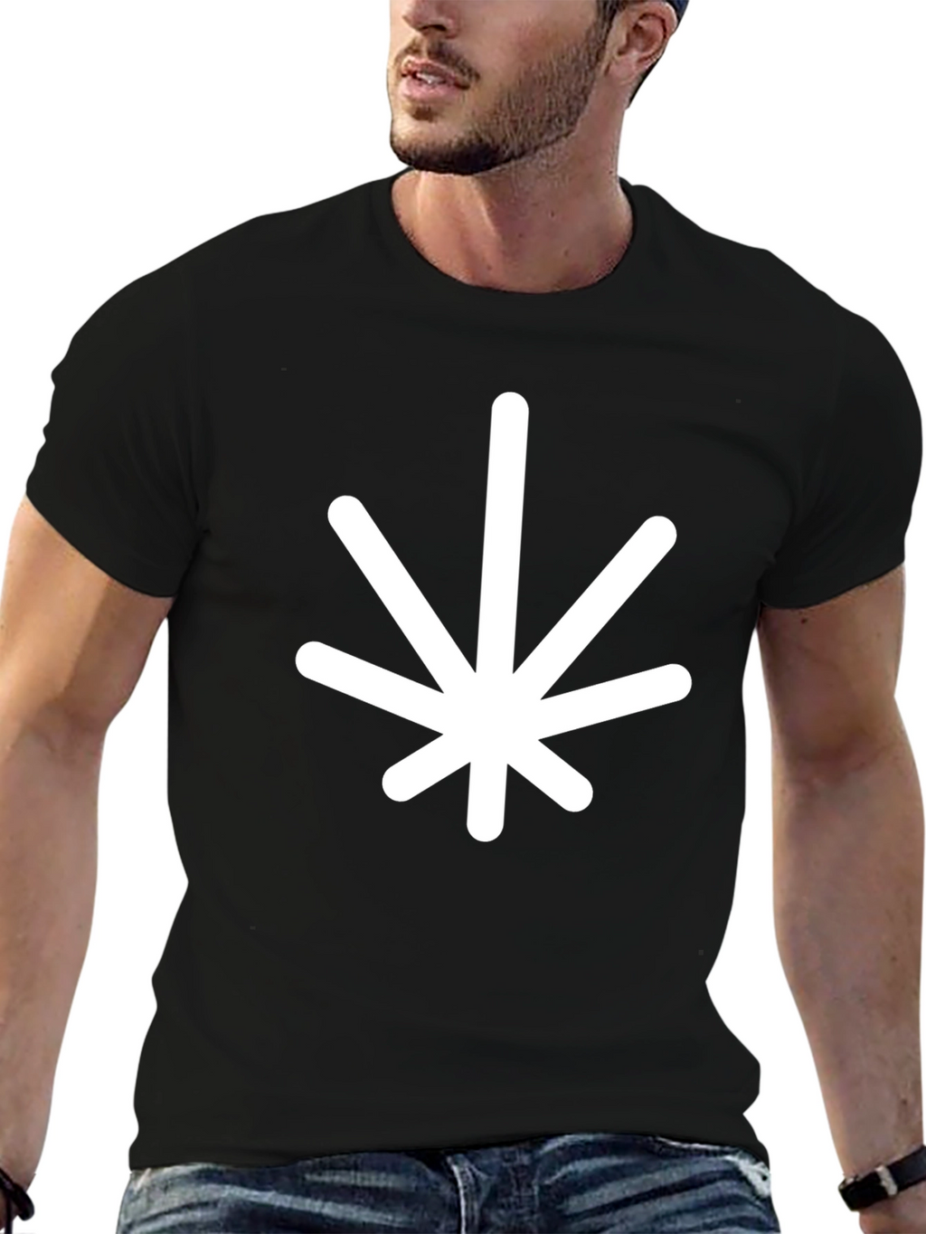 Minimalist Leaf Graphic T-Shirt