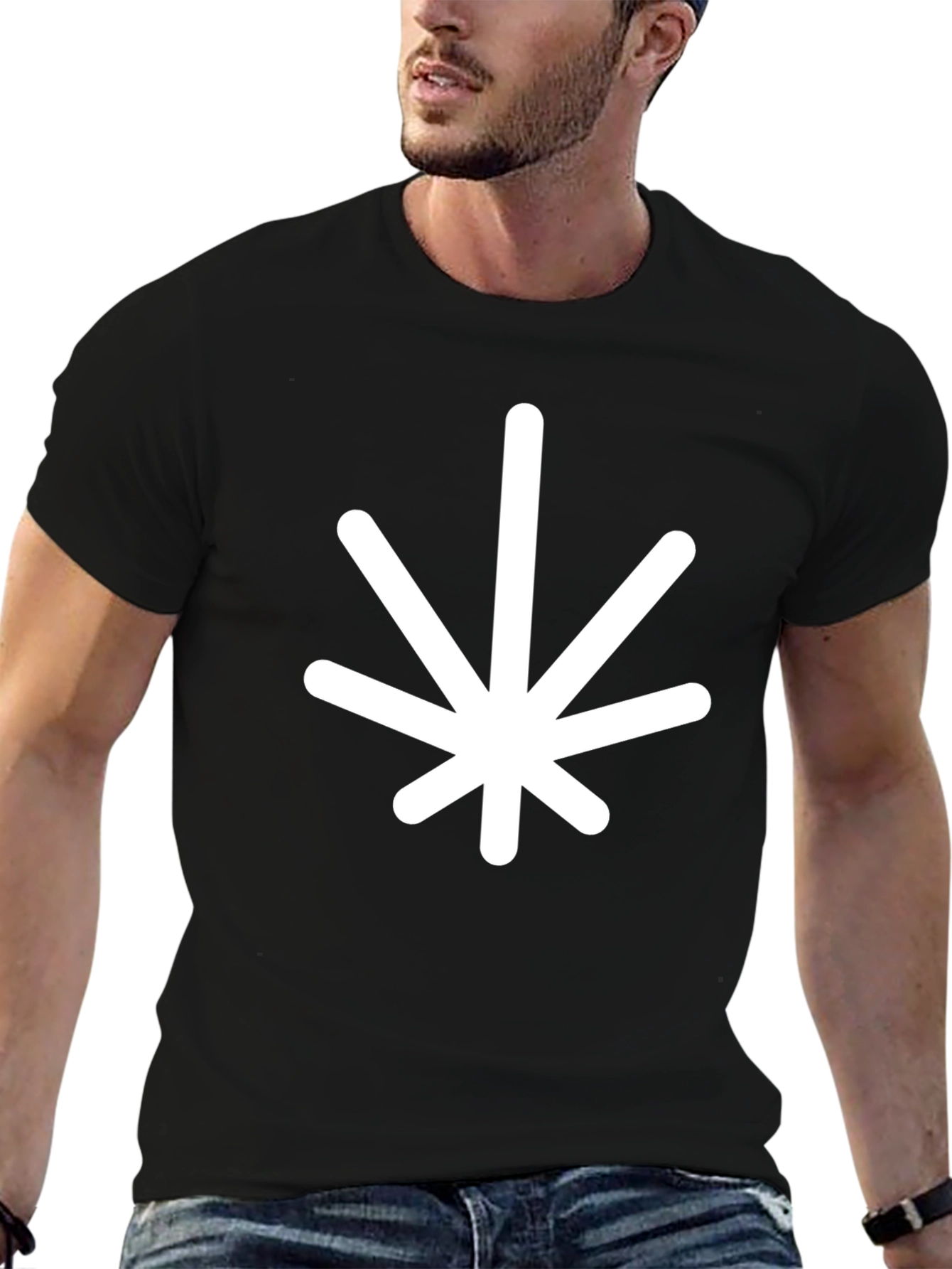 Minimalist Leaf Graphic T-Shirt