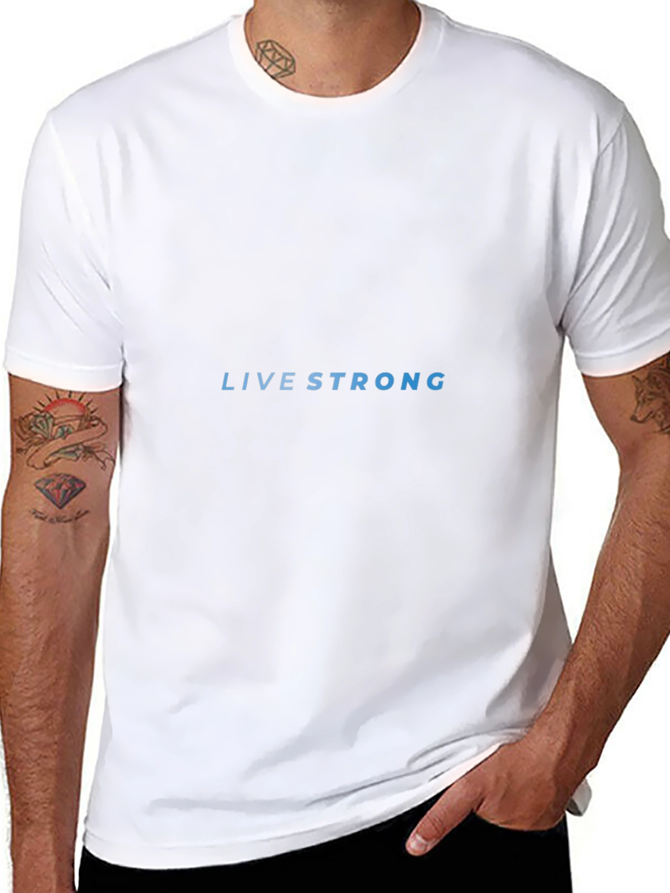 Live Strong Graphic Tee - Classic Black T-Shirt
