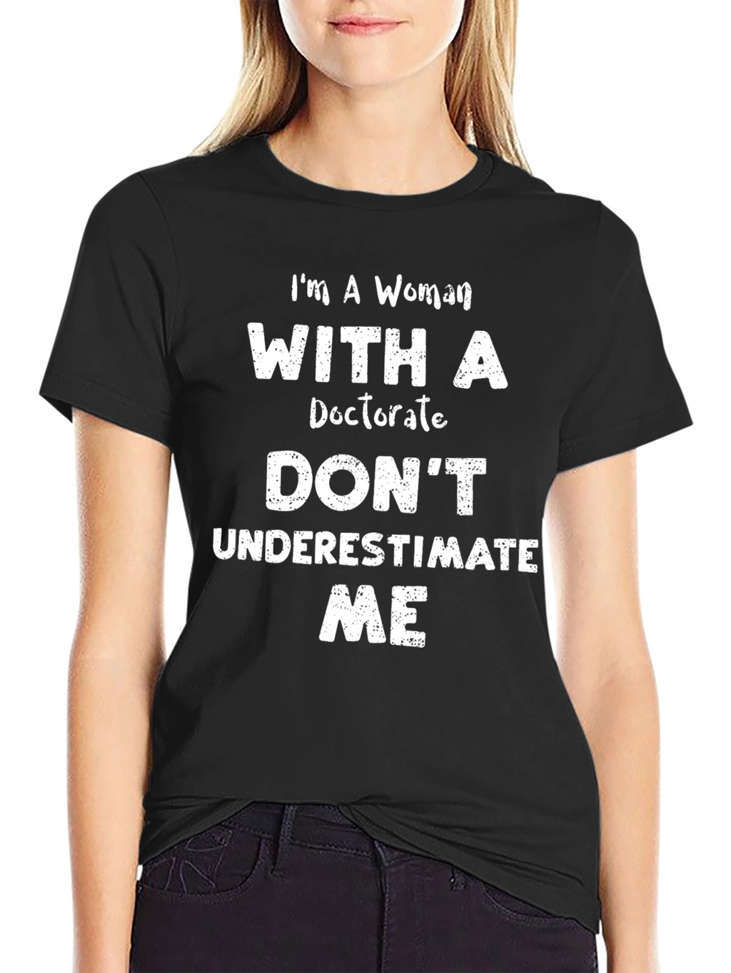 Woman Doctorate T-Shirt - Black Graphic Tee