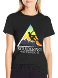 Bouldering You Can Do It Graphic Tee