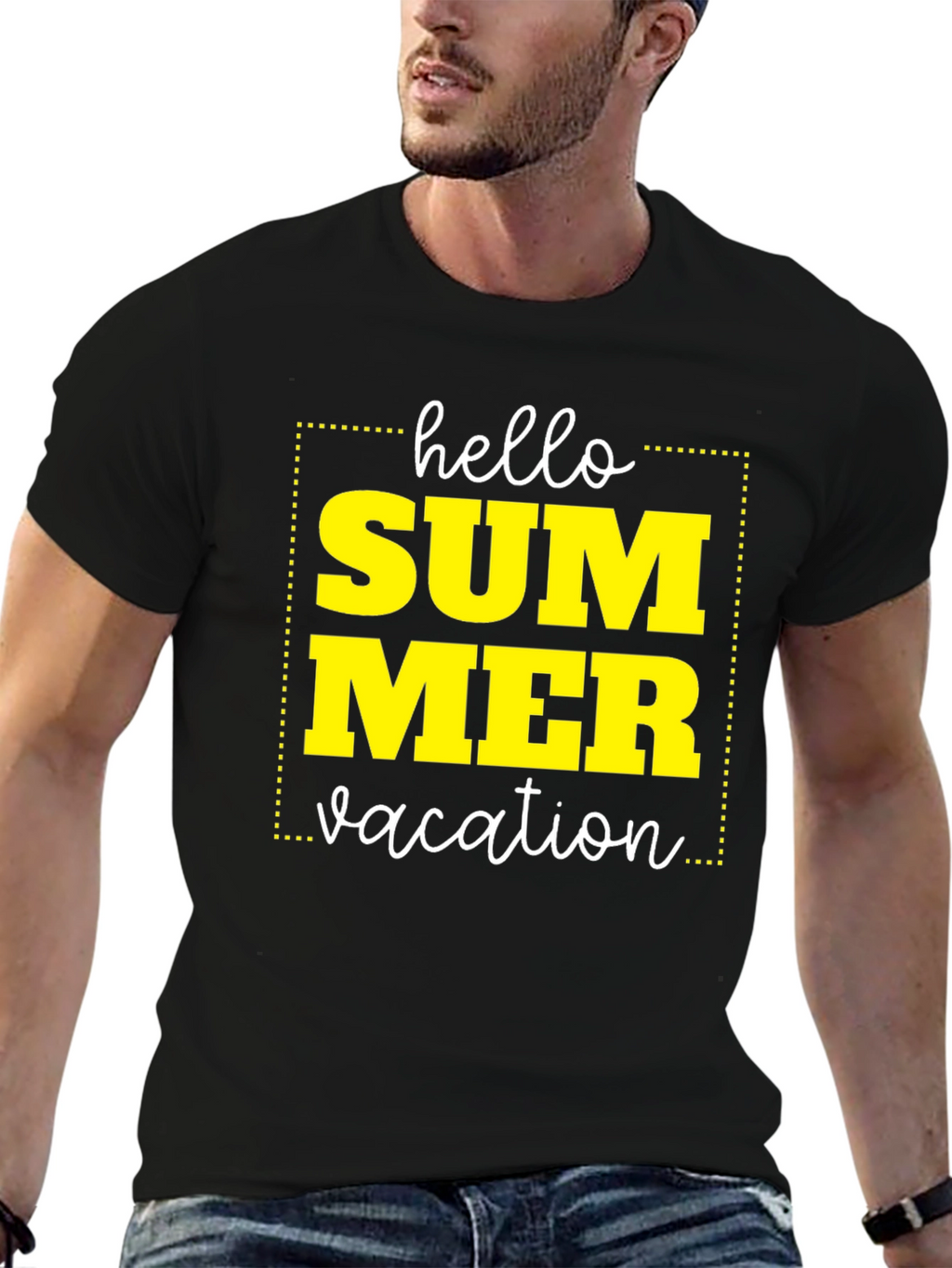 Hello Summer Vacation Graphic T-Shirt