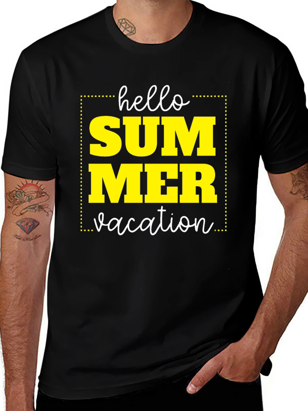 Hello Summer Vacation Graphic T-Shirt