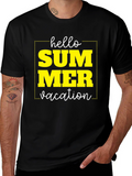Hello Summer Vacation Graphic T-Shirt
