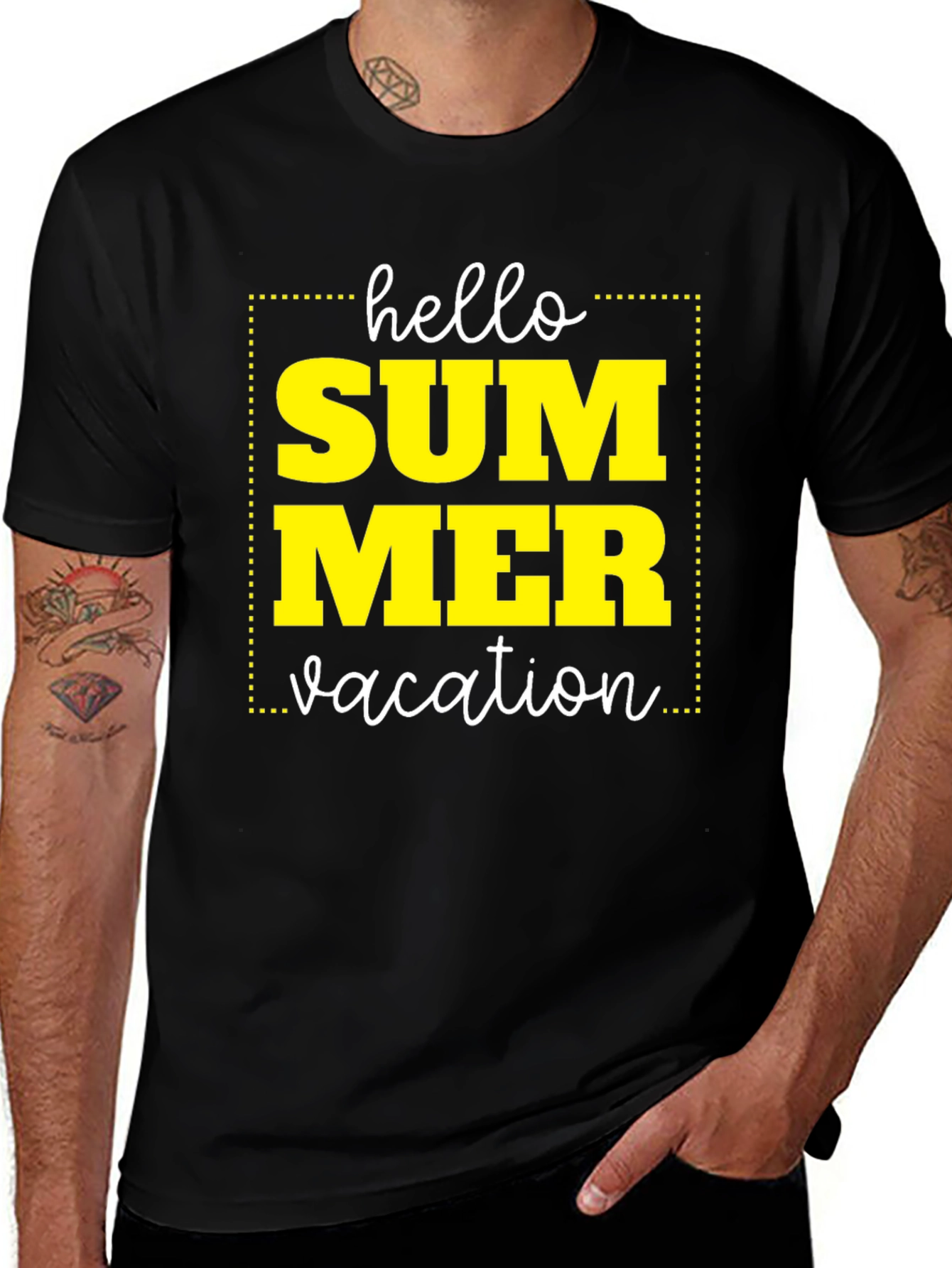Hello Summer Vacation Graphic T-Shirt