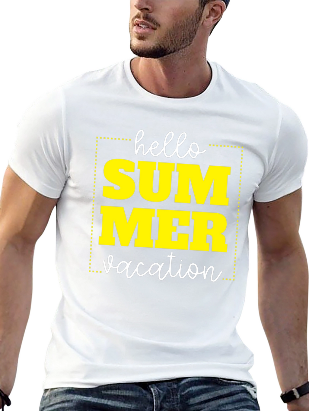 Hello Summer Vacation Graphic T-Shirt