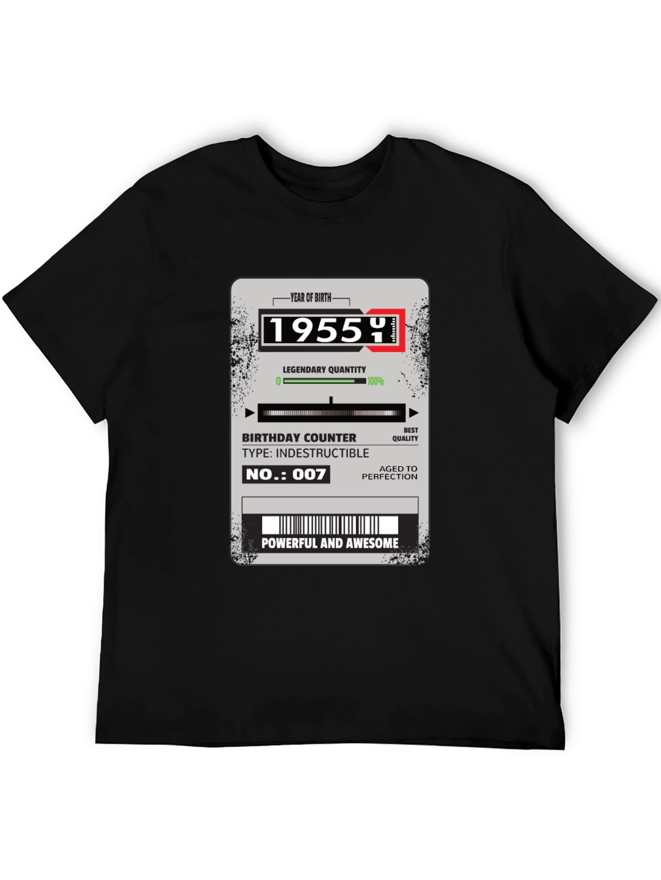 1955 Birthday Year T-Shirt: Powerful & Awesome