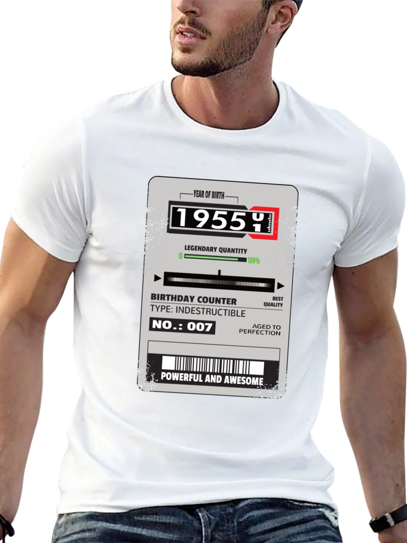 1955 Birthday Year T-Shirt: Powerful & Awesome