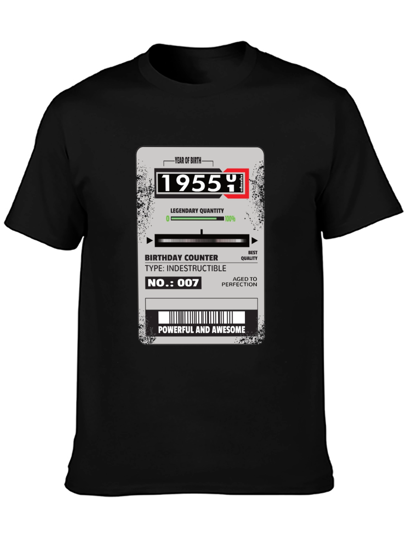 1955 Birthday Year T-Shirt: Powerful & Awesome