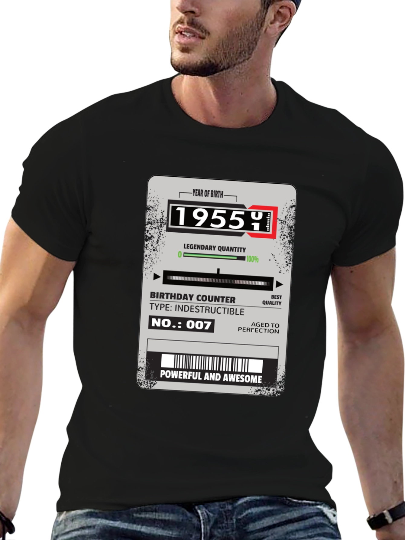 1955 Birthday Year T-Shirt: Powerful & Awesome