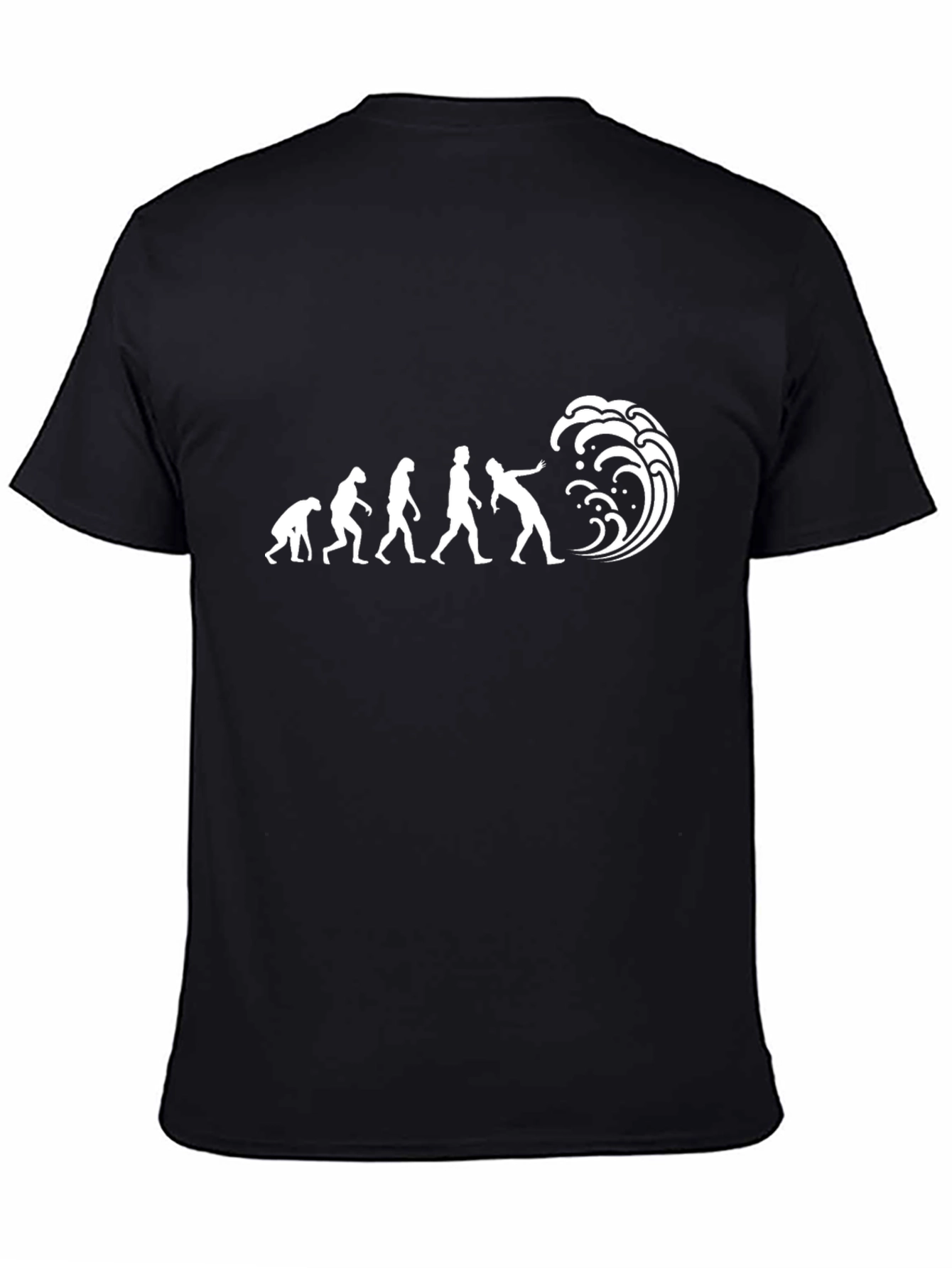 Evolution to Surfing T-Shirt - Black