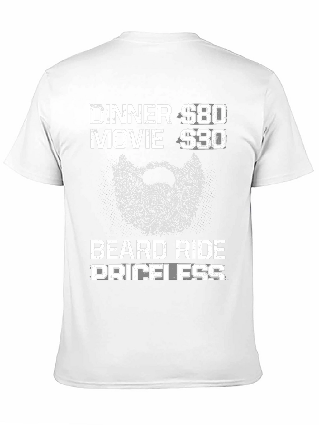 Beard Ride Priceless Mens Black T-Shirt