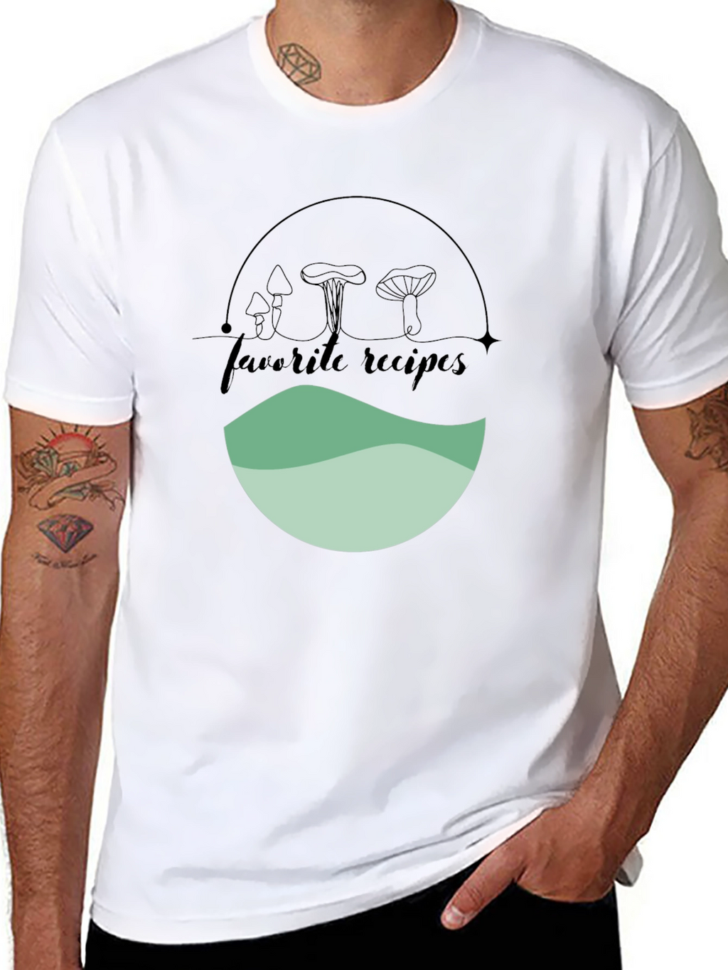 Mushroom Recipe Tee - Soft Cotton Graphic T-Shirt