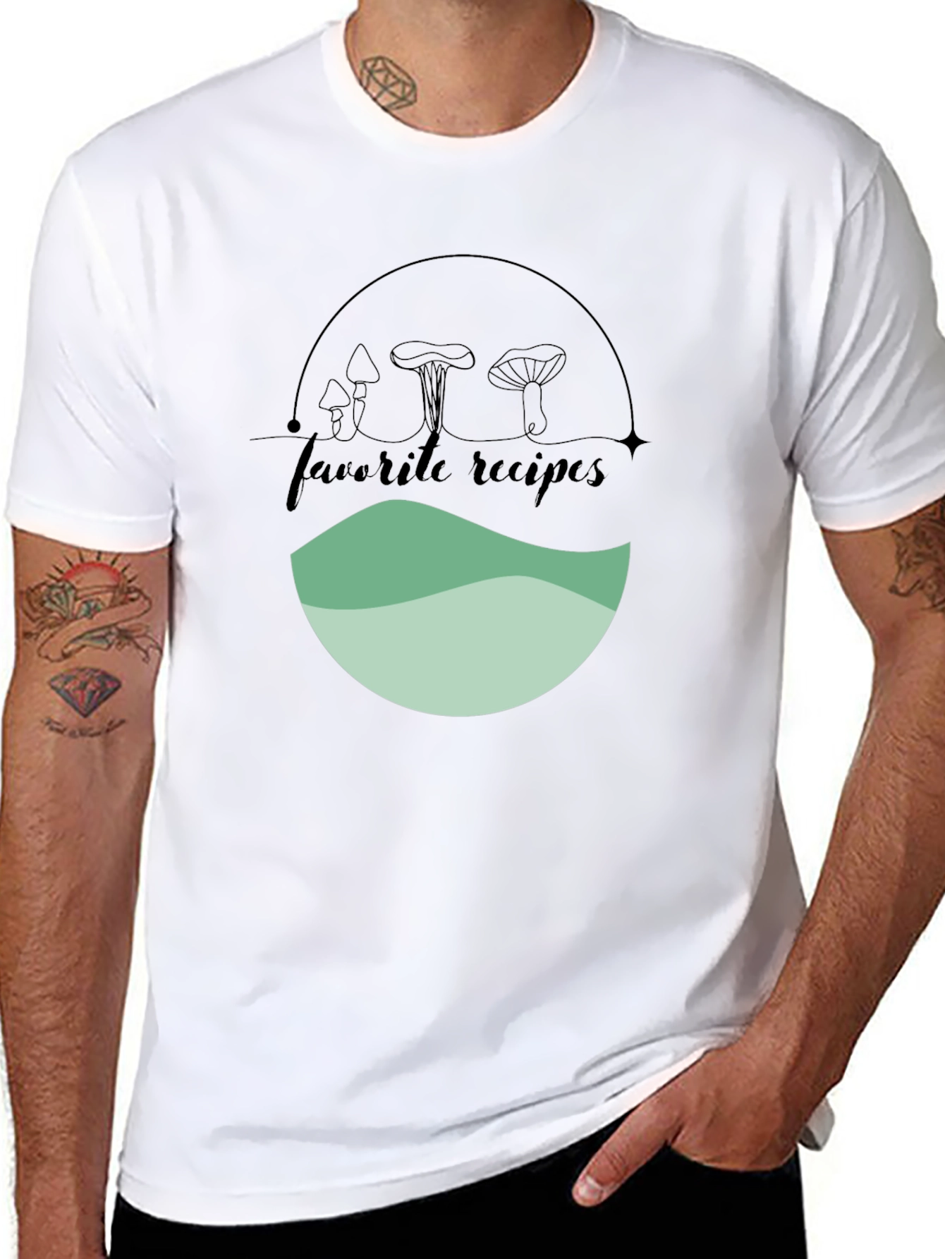 Mushroom Recipe Tee - Soft Cotton Graphic T-Shirt