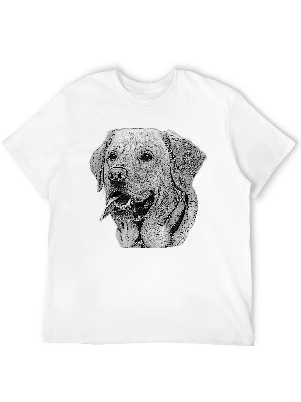 Labrador Dog Graphic Black T-Shirt