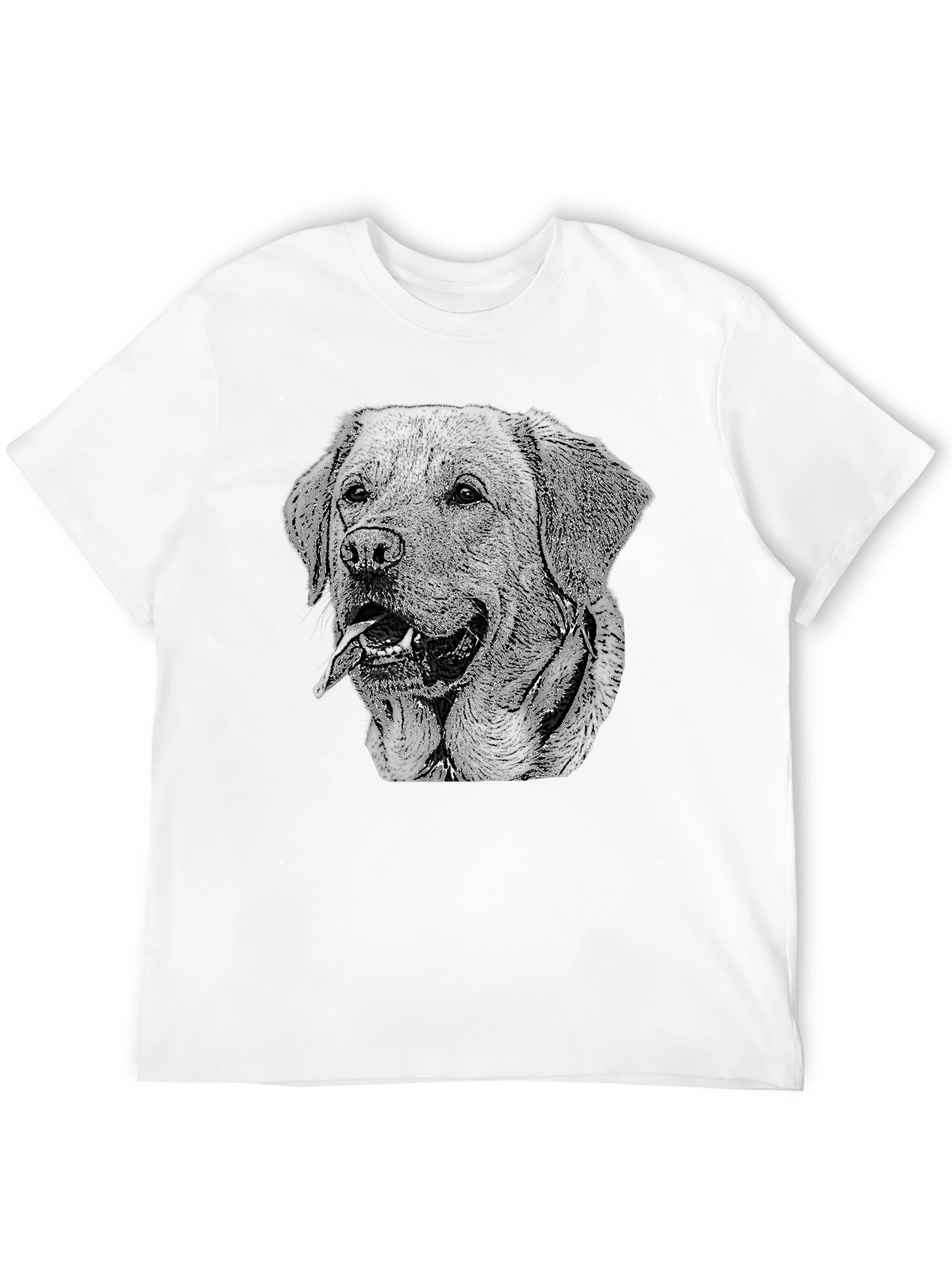 Labrador Dog Graphic Black T-Shirt