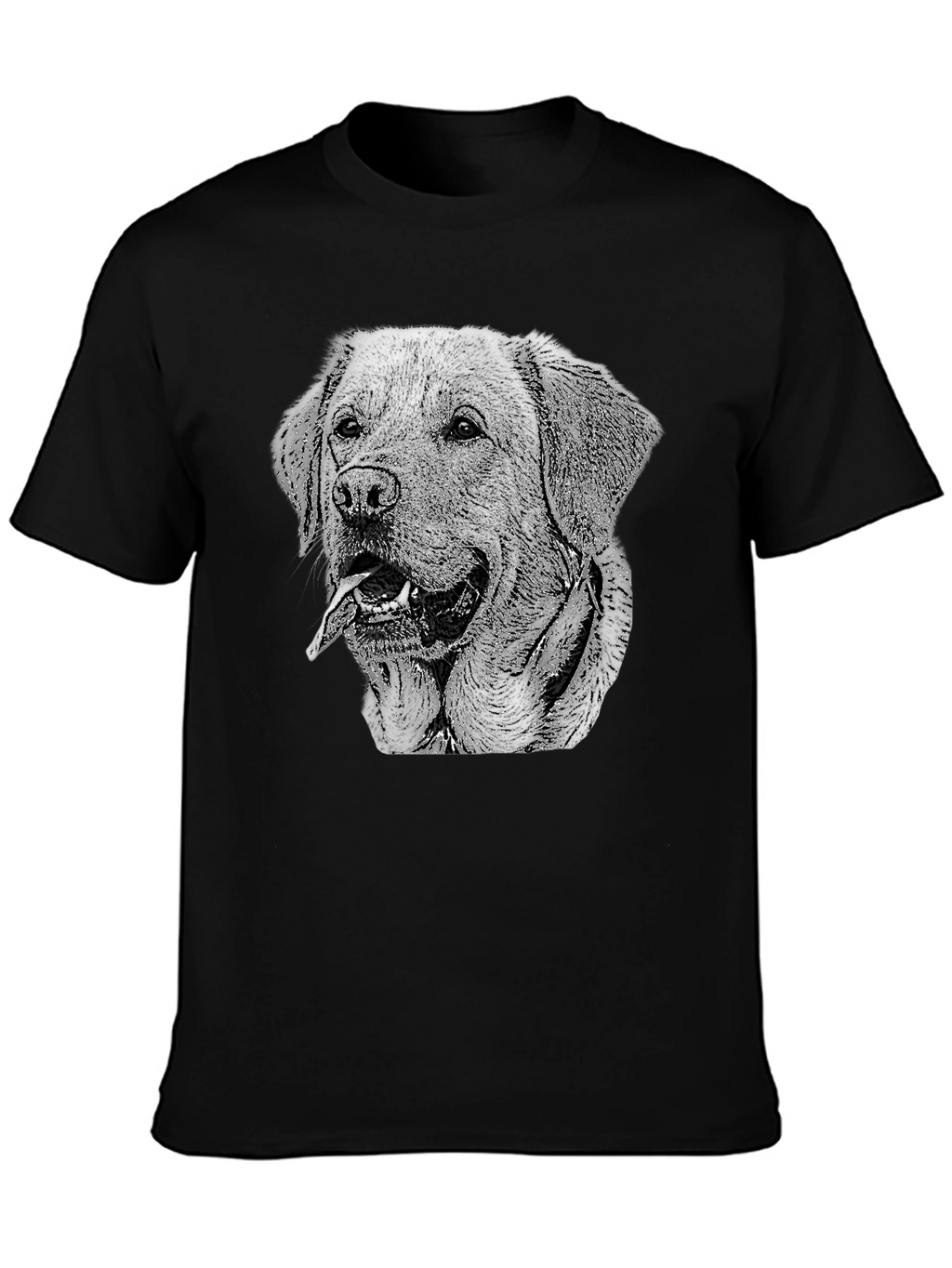 Labrador Dog Graphic Black T-Shirt