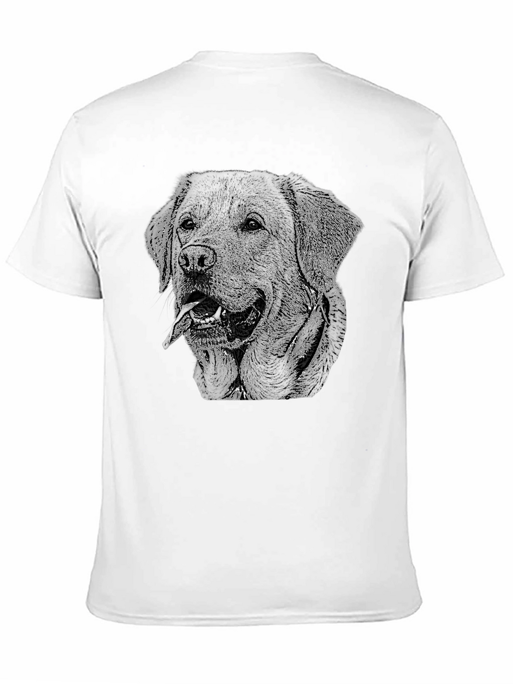 Labrador Dog Graphic Black T-Shirt