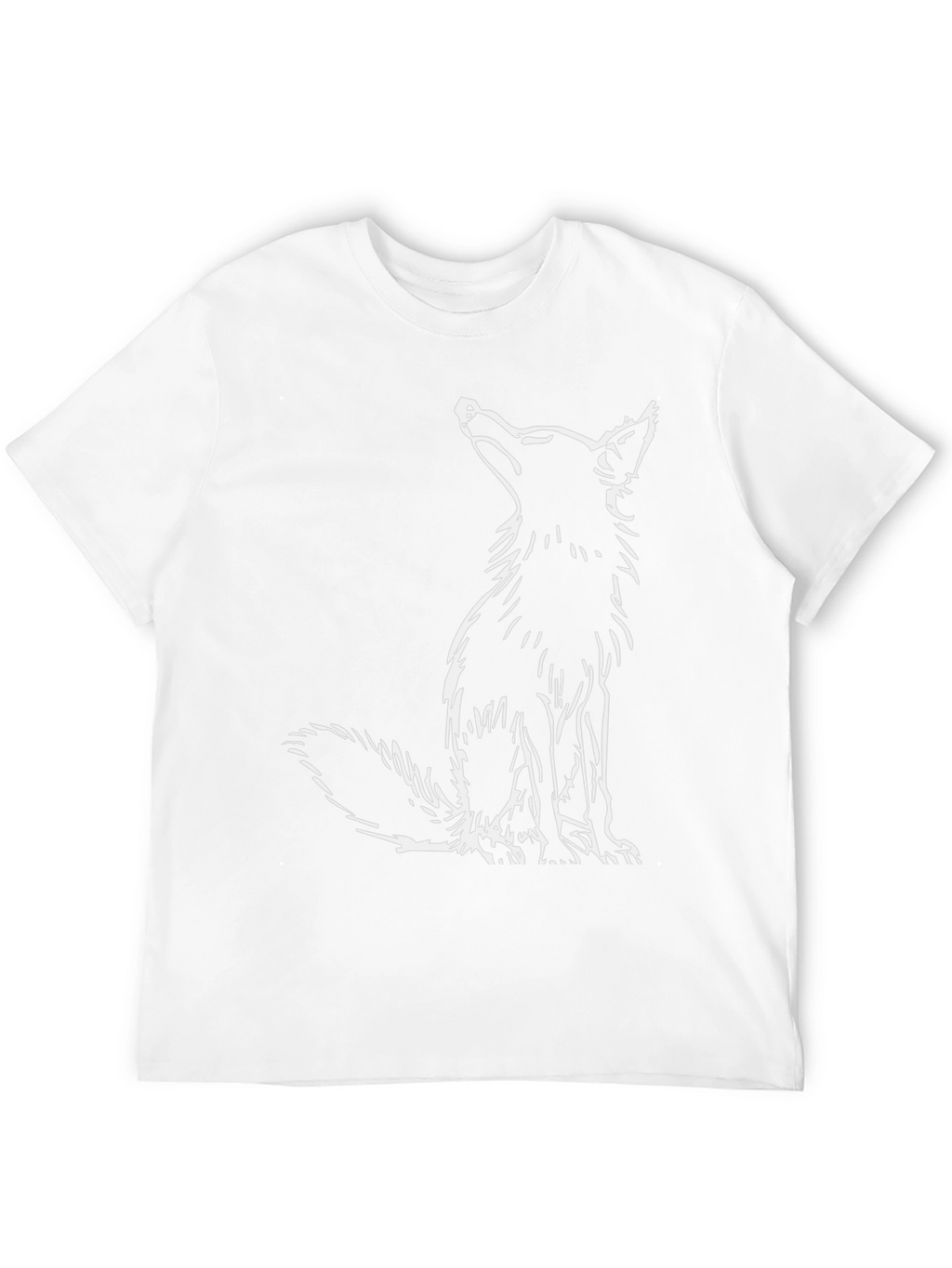 Black T-Shirt with Fox Design
