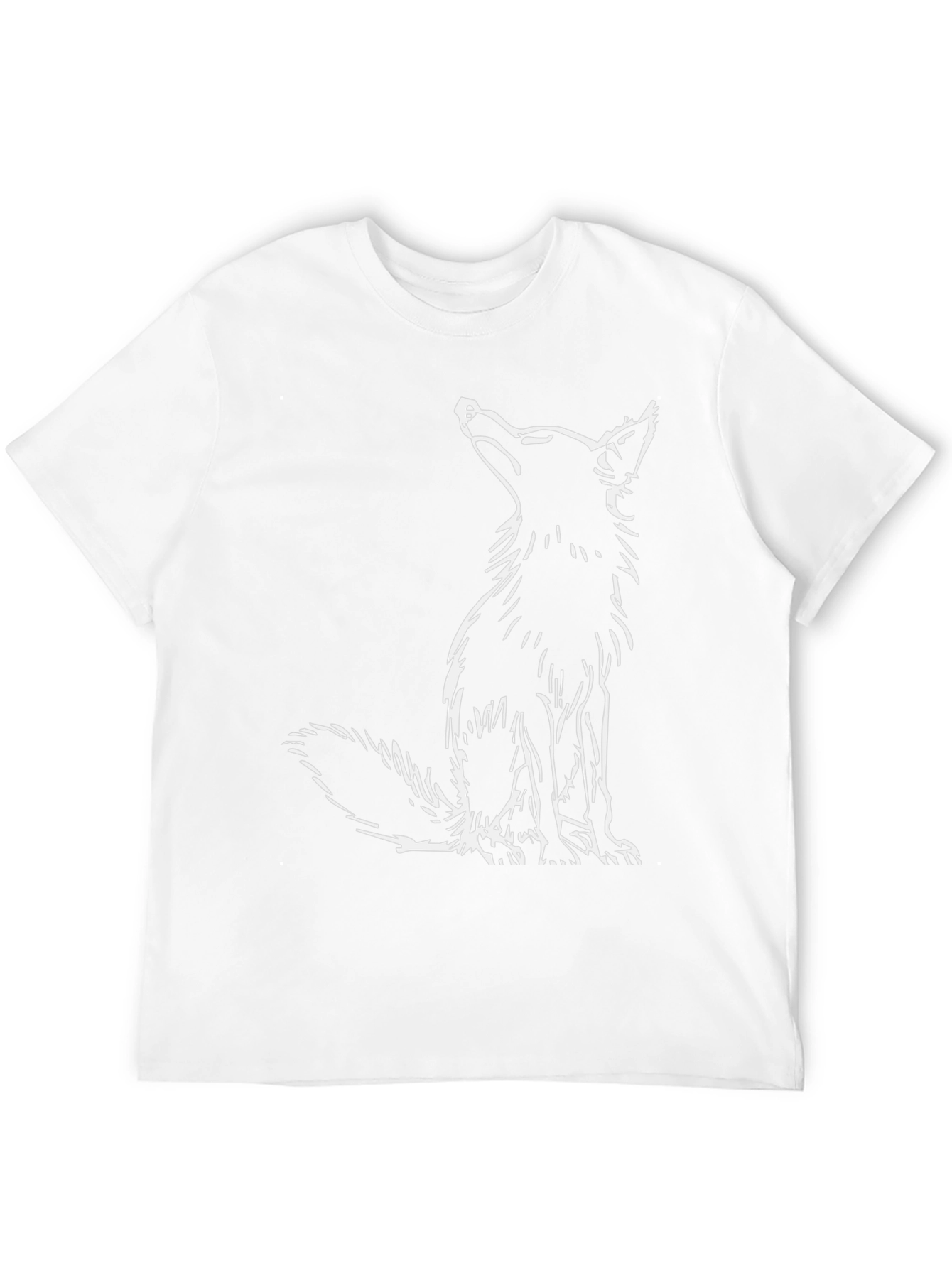 Black T-Shirt with Fox Design