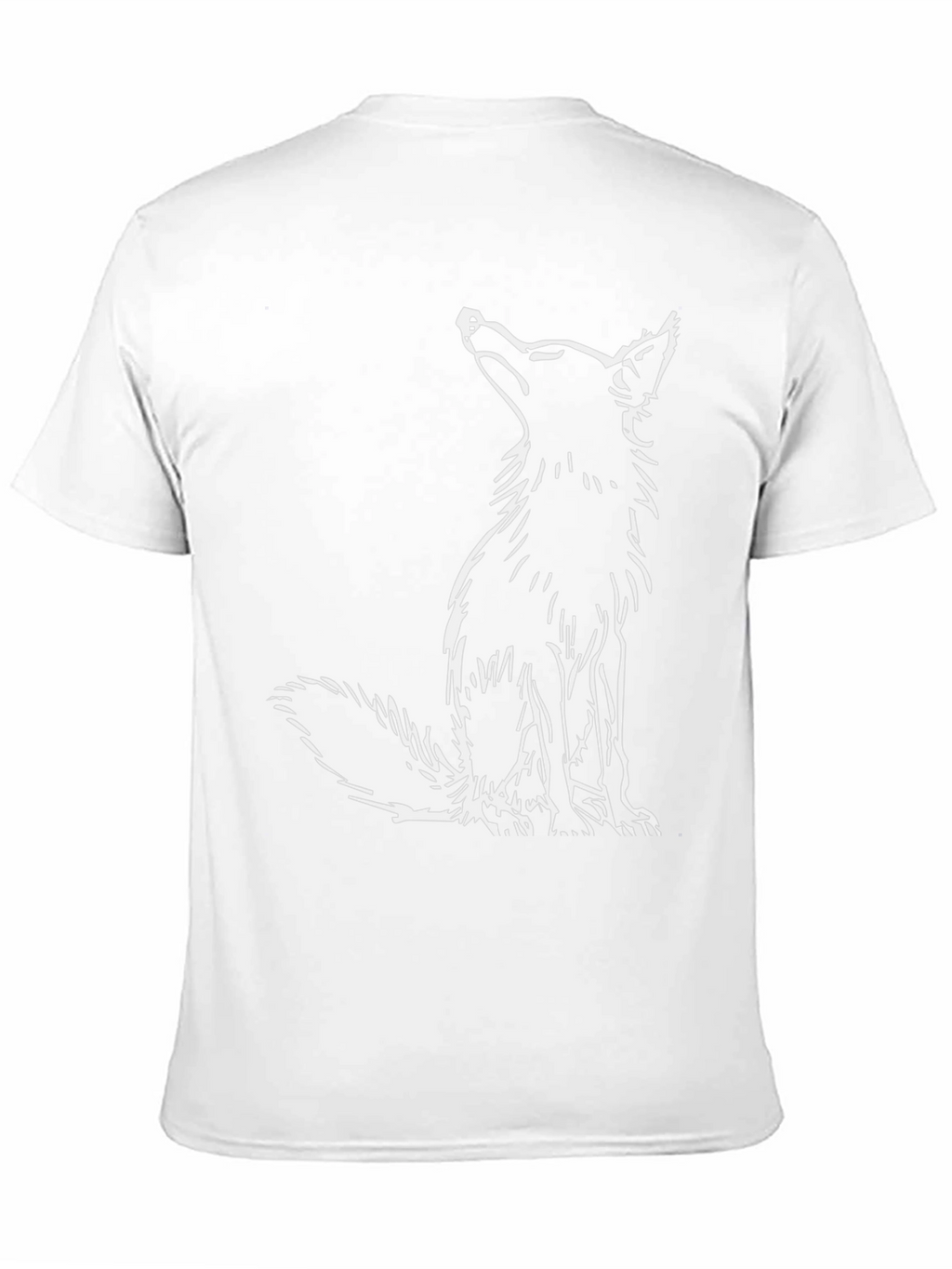 Black T-Shirt with Fox Design