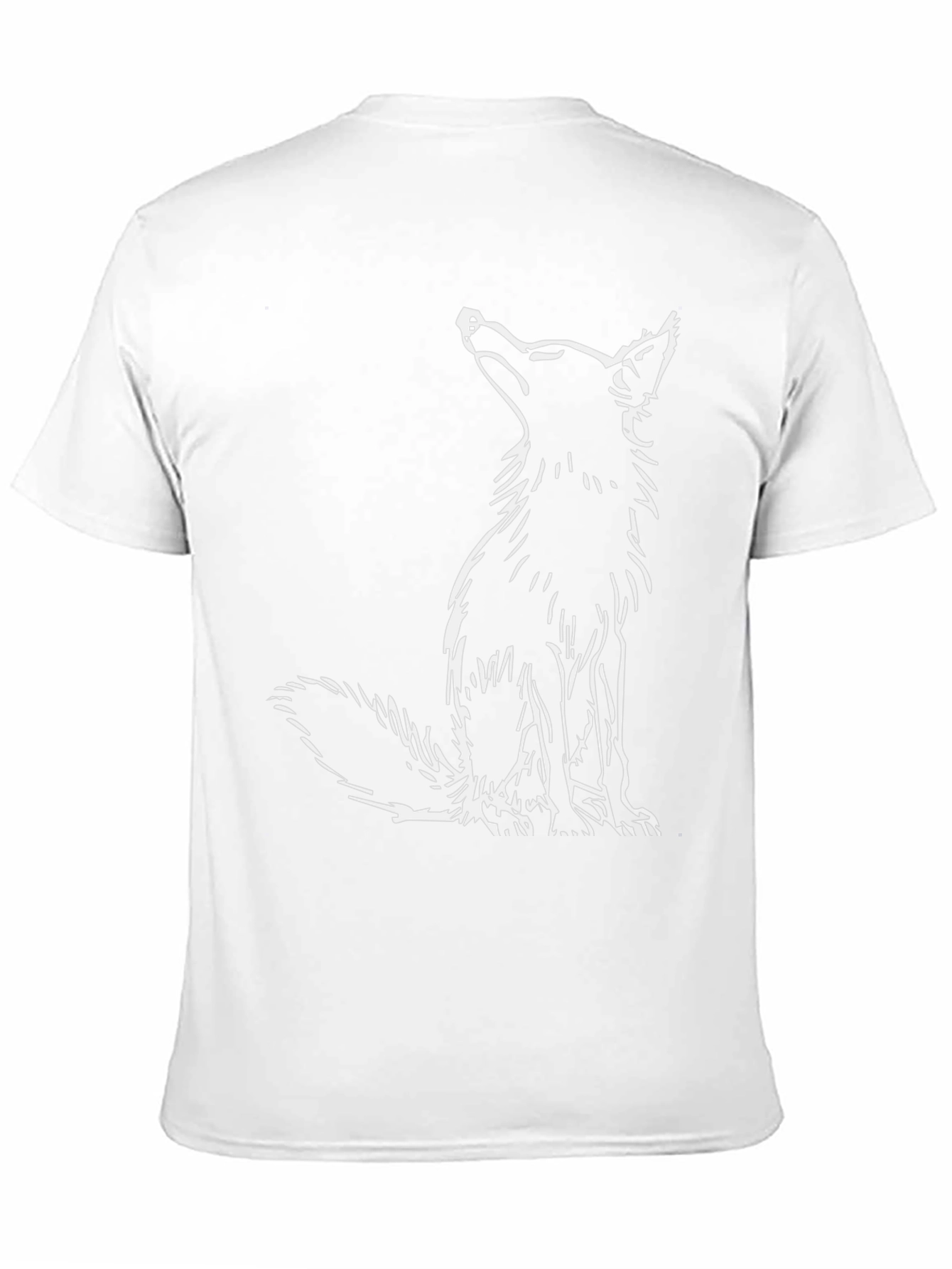 Black T-Shirt with Fox Design