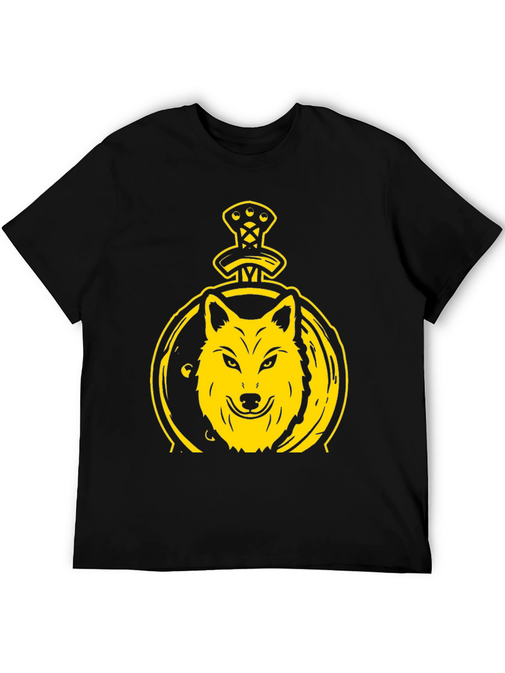 Wolf and Sword Graphic T-Shirt - Black