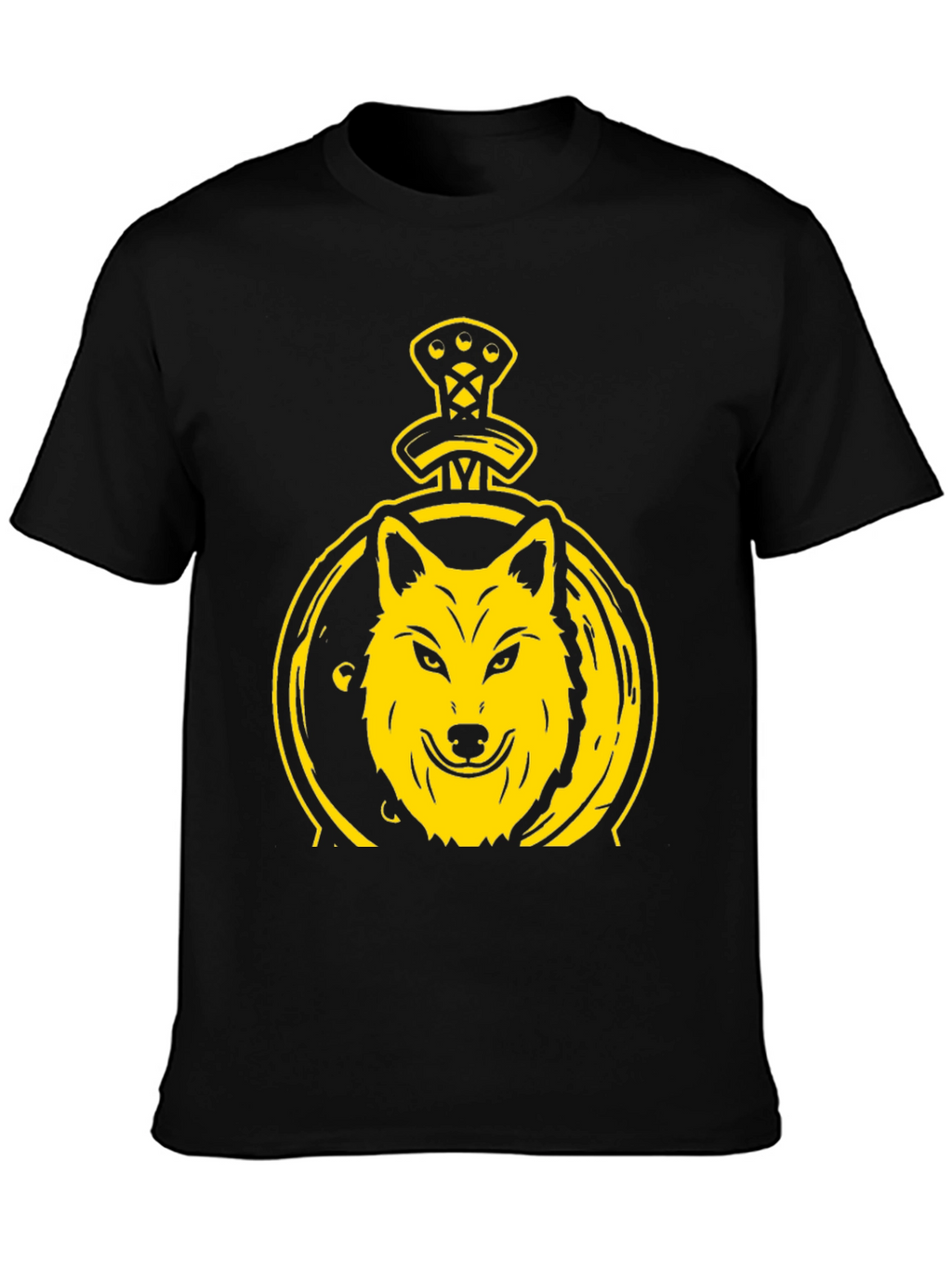 Wolf and Sword Graphic T-Shirt - Black