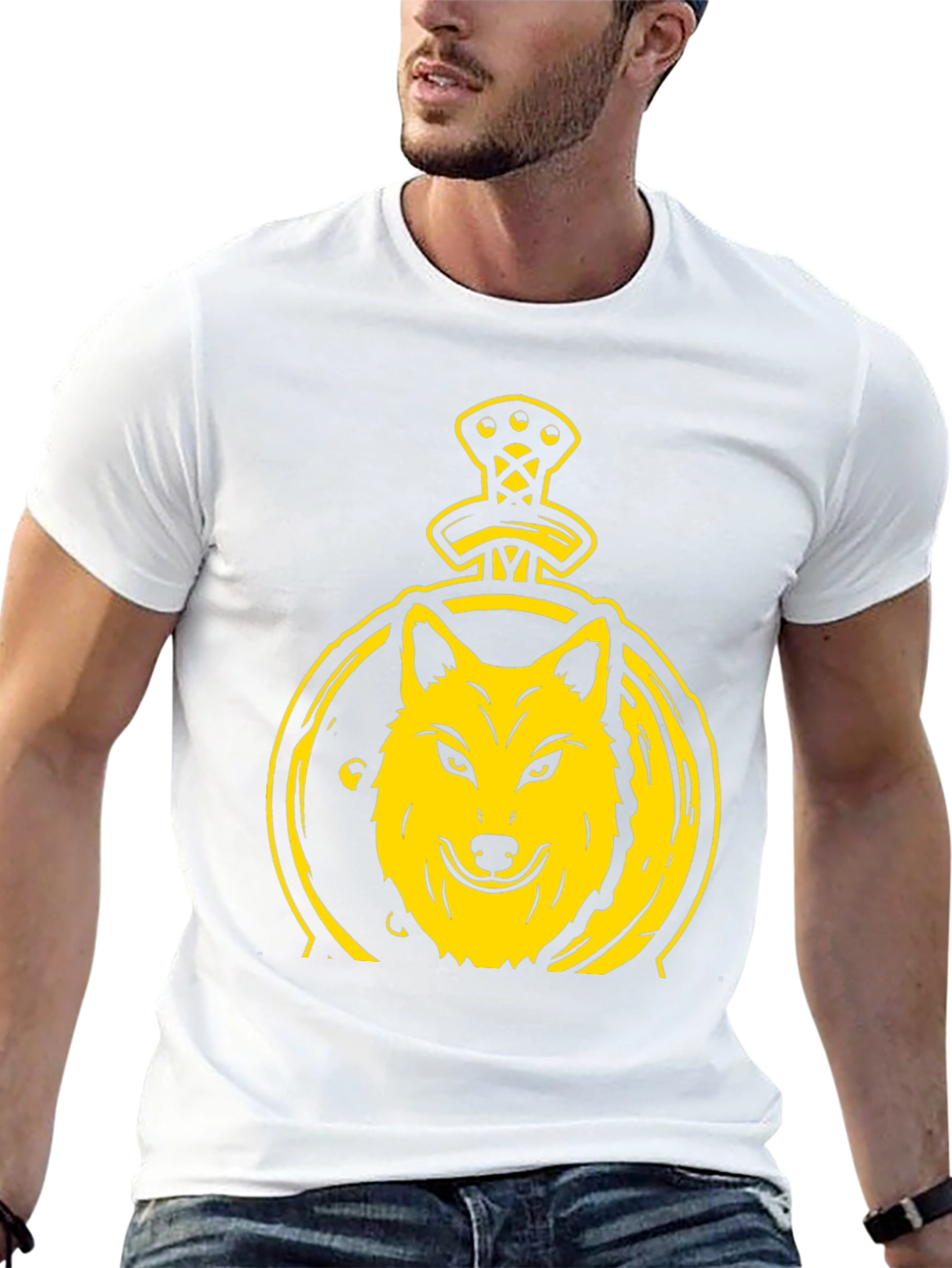 Wolf and Sword Graphic T-Shirt - Black