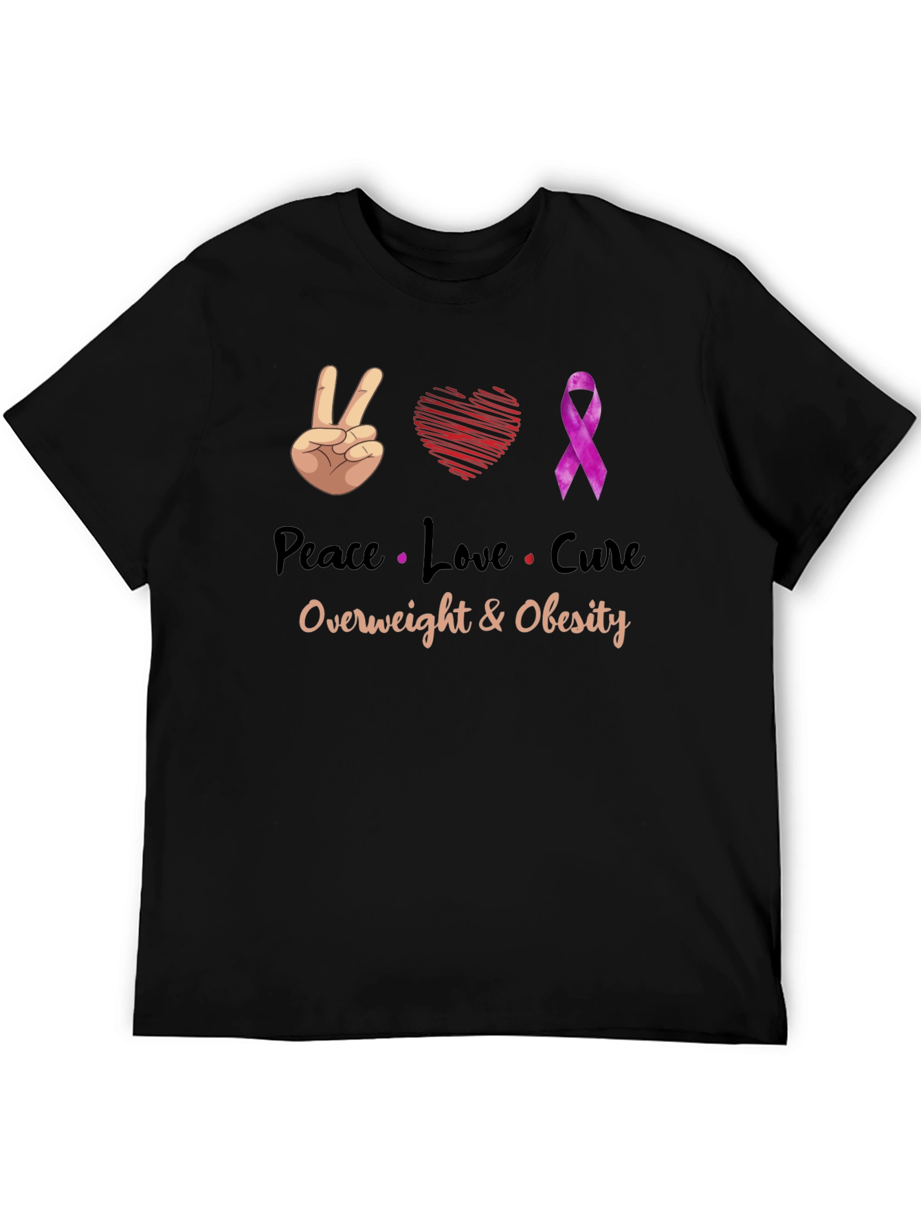 Peace Love Cure Overweight & Obesity T-Shirt