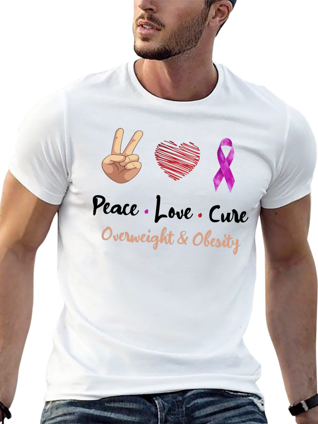 Peace Love Cure Overweight & Obesity T-Shirt