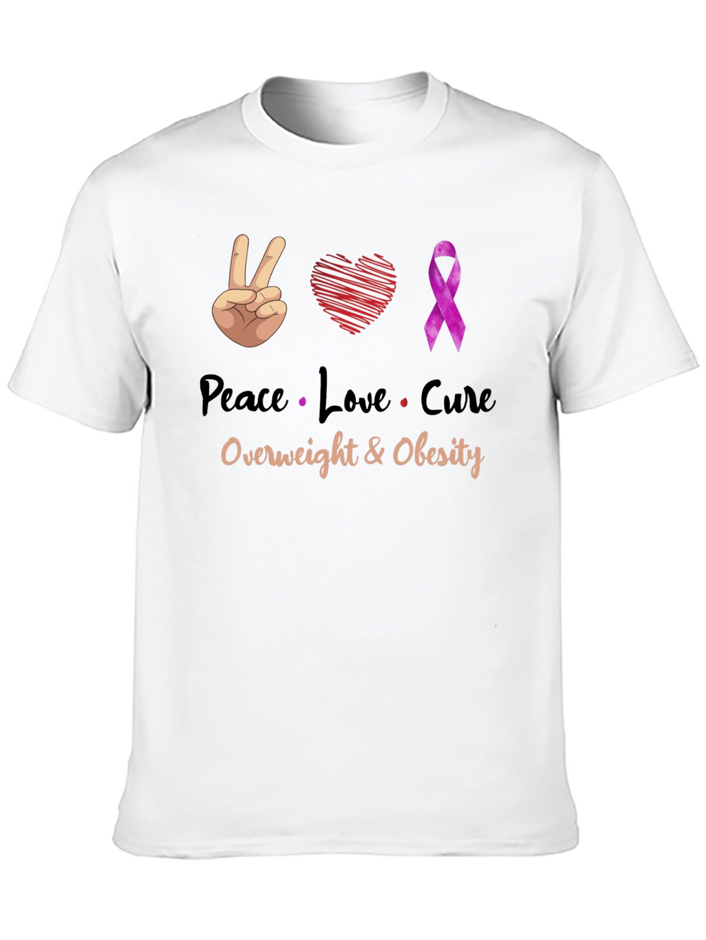 Peace Love Cure Overweight & Obesity T-Shirt