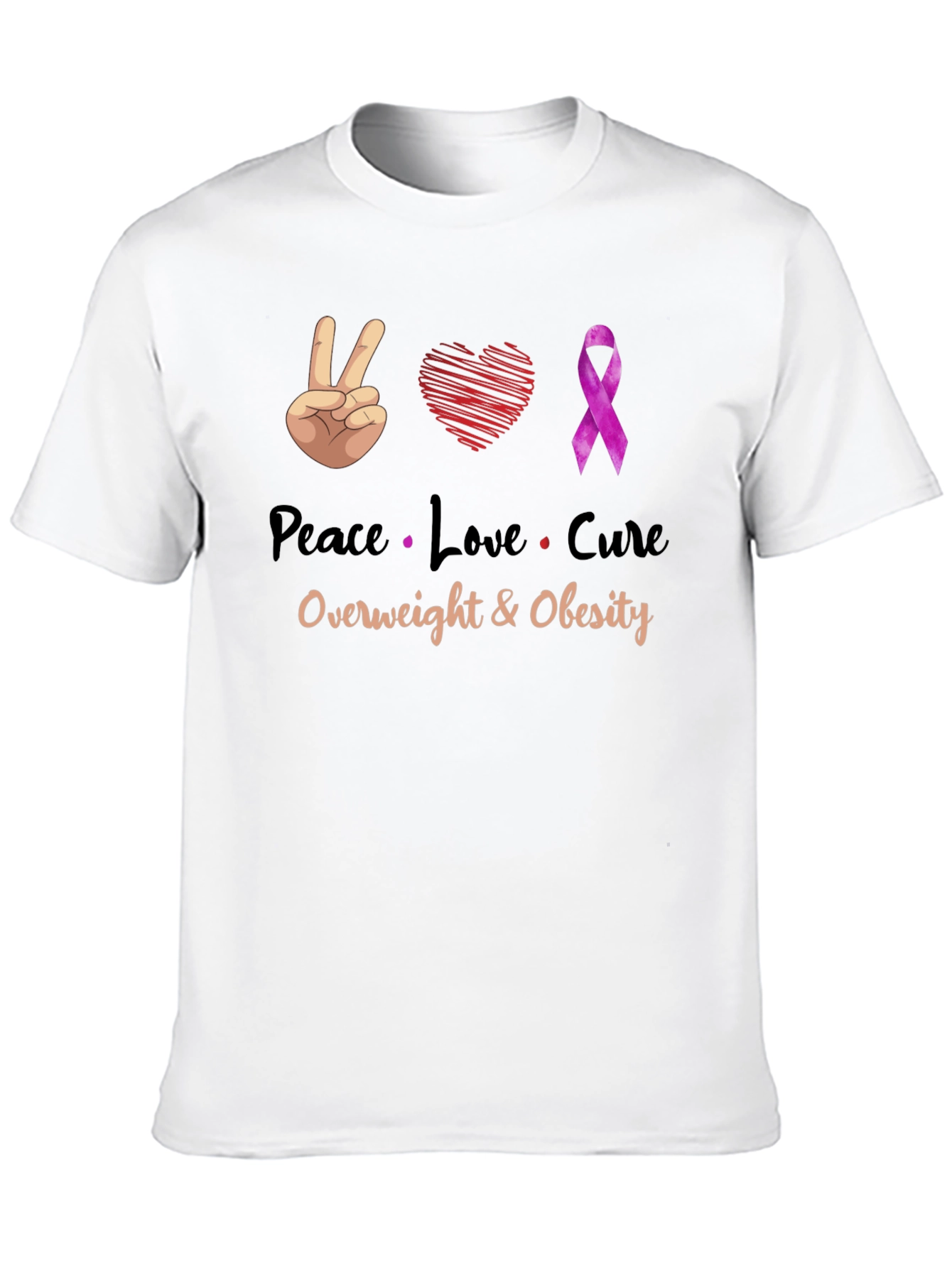 Peace Love Cure Overweight & Obesity T-Shirt