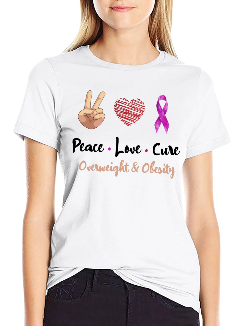 Peace Love Cure Overweight & Obesity T-Shirt