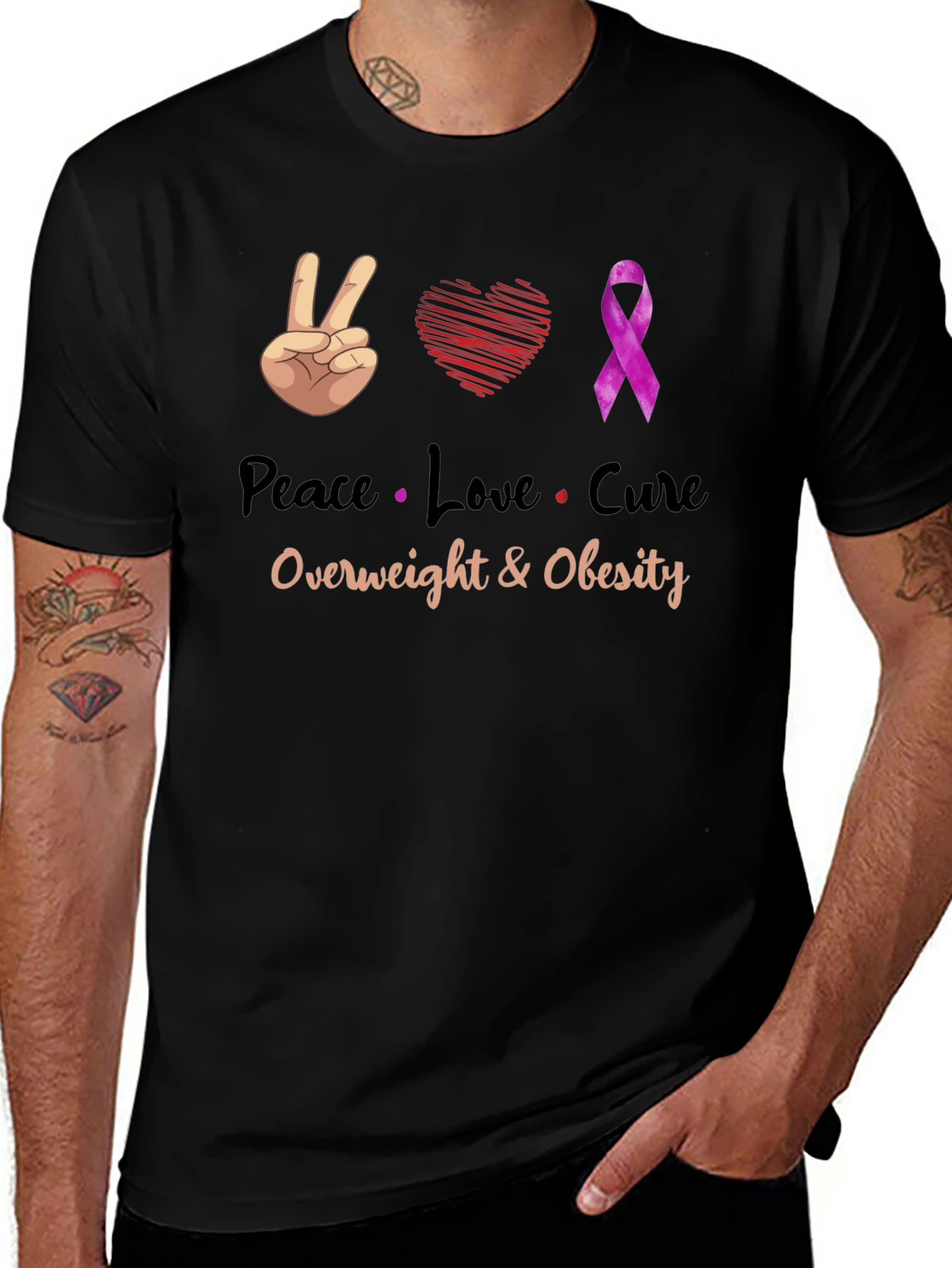 Peace Love Cure Overweight & Obesity T-Shirt