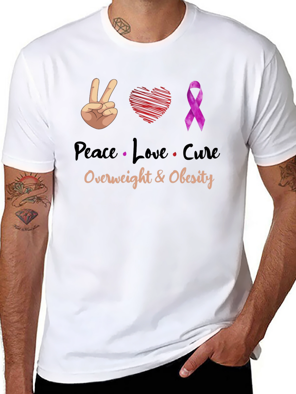 Peace Love Cure Overweight & Obesity T-Shirt