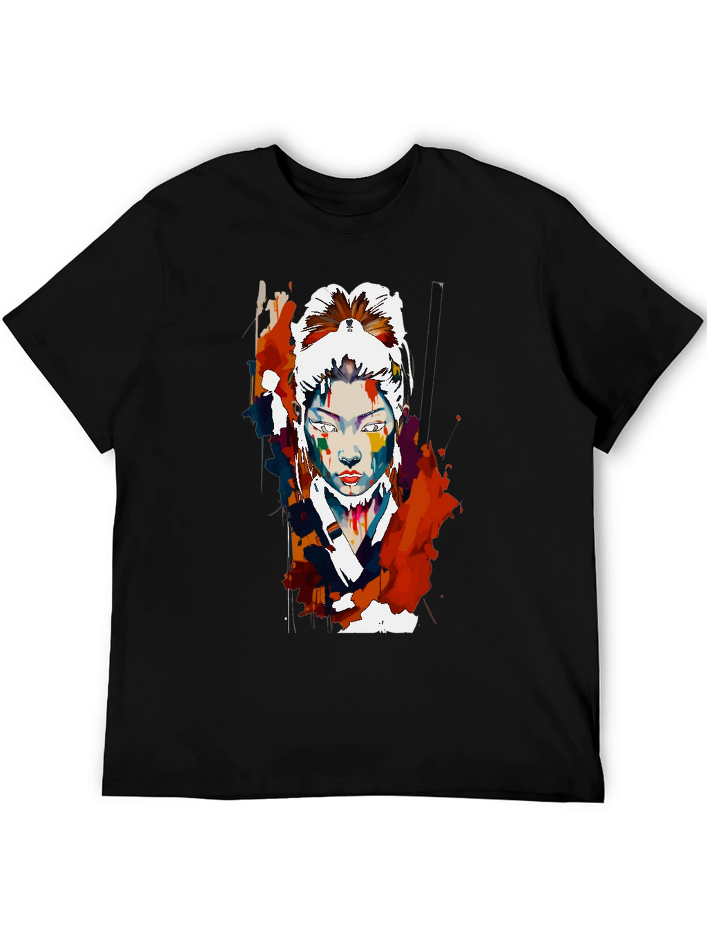 Abstract Asian Woman Graphic T-Shirt