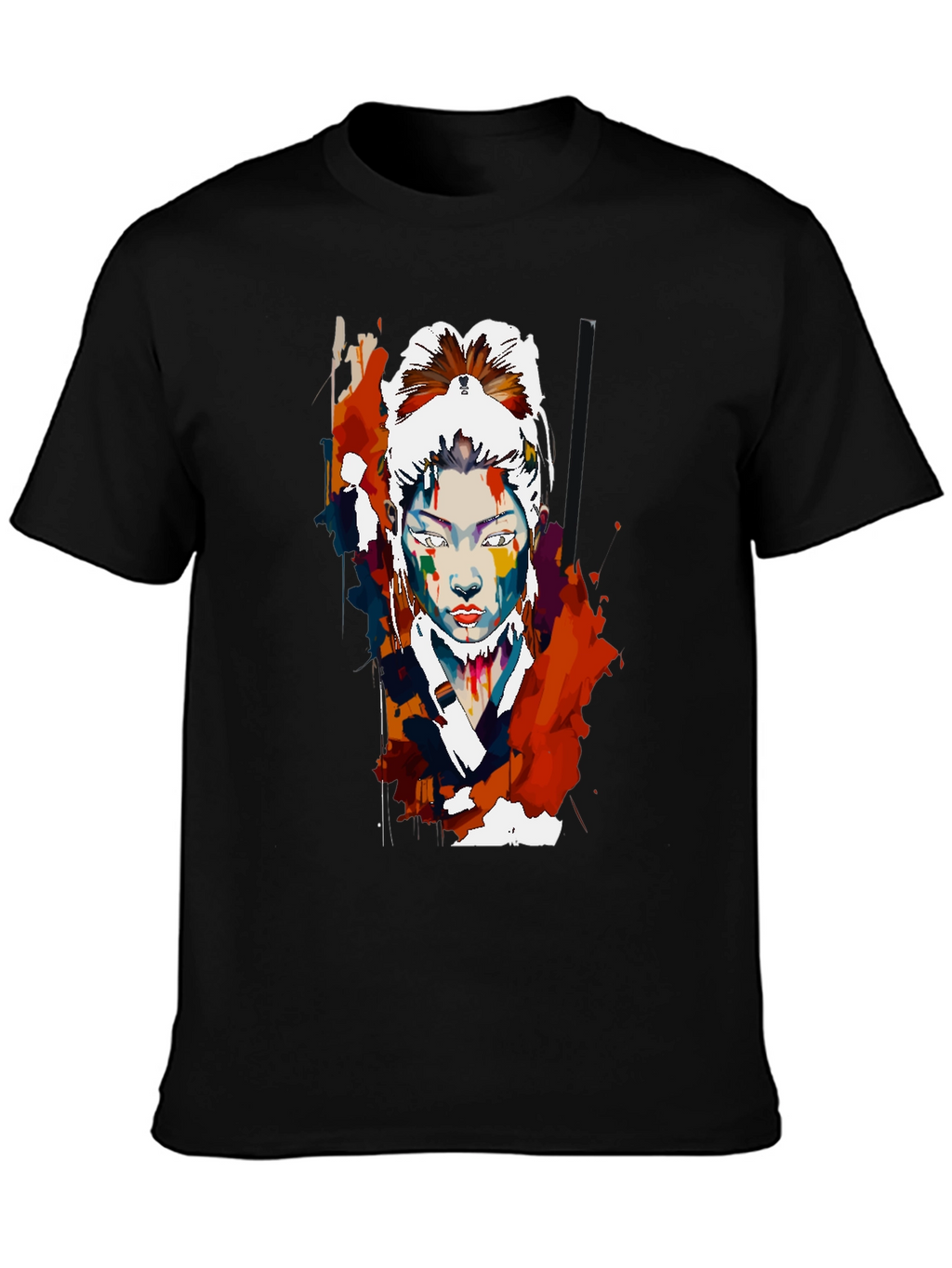 Abstract Asian Woman Graphic T-Shirt