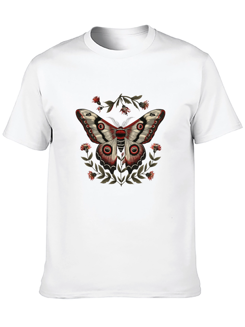 Butterfly Graphic Print Mens Black T-shirt