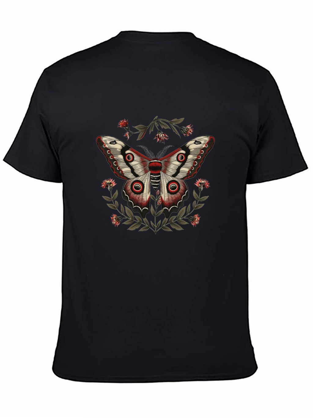 Butterfly Graphic Print Mens Black T-shirt