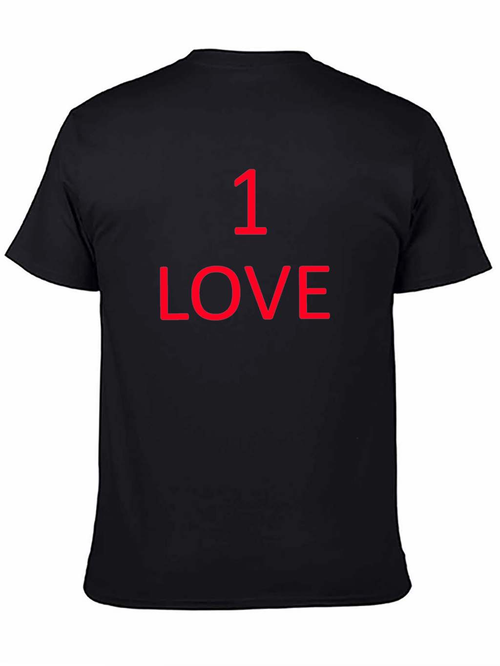 1 Love Graphic Tee - Black Cotton T-Shirt